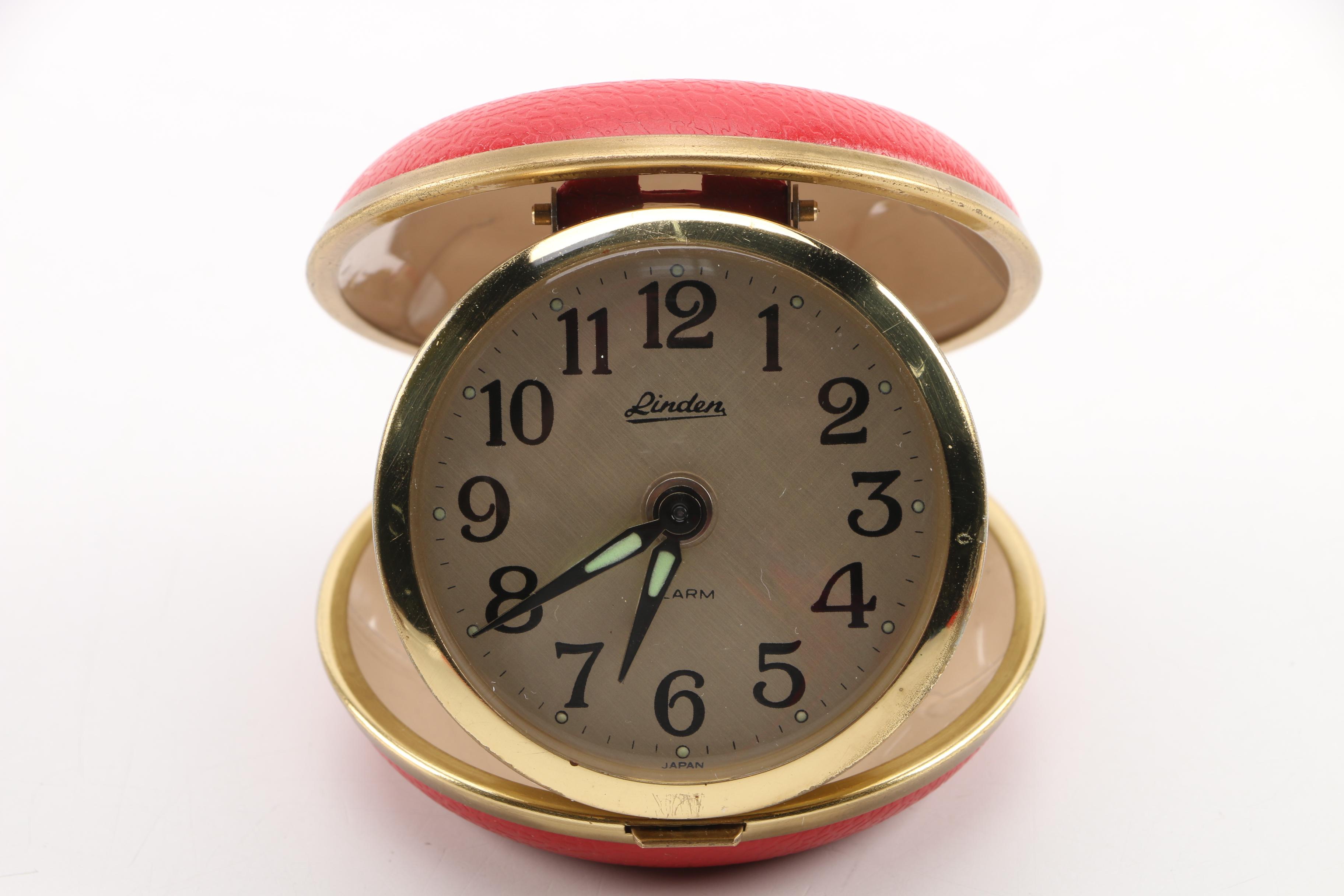 Vintage Linden Travel Alarm Clock