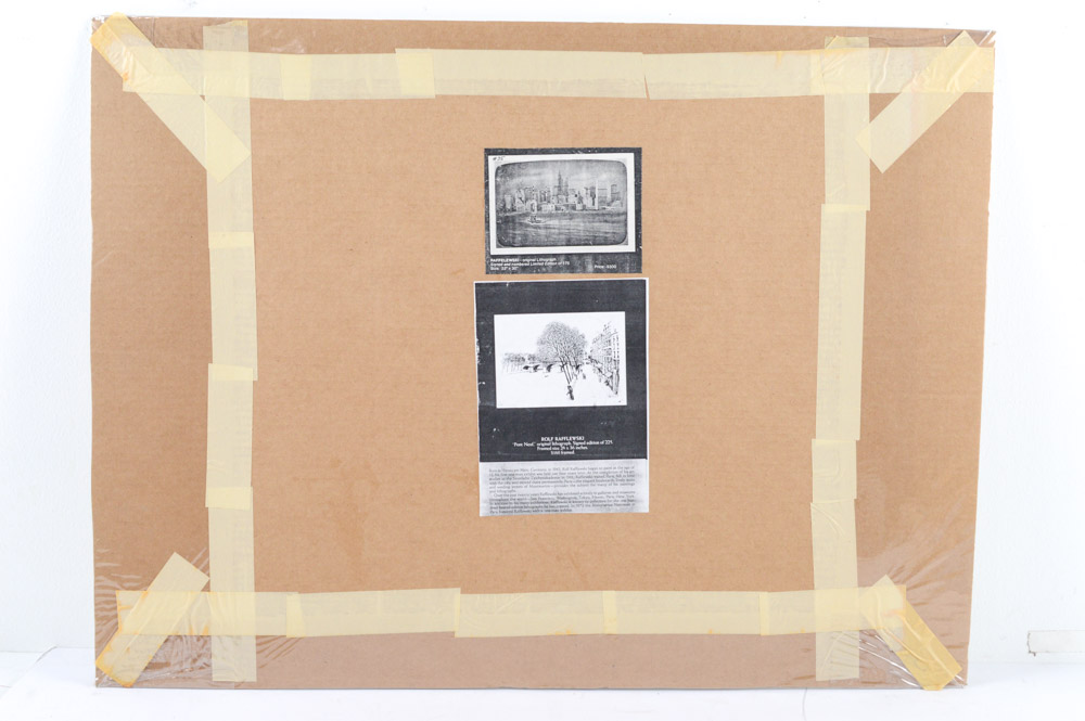 Original Rolf Rafflewski Color Lithograph of Paris