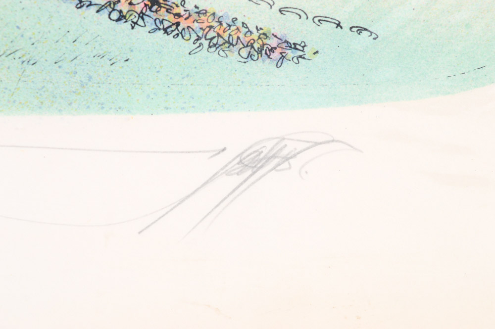 Original Rolf Rafflewski Color Lithograph of Paris