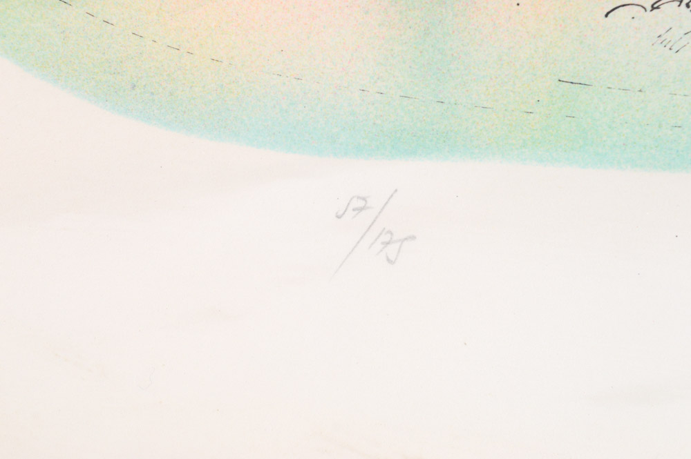 Original Rolf Rafflewski Color Lithograph of Paris