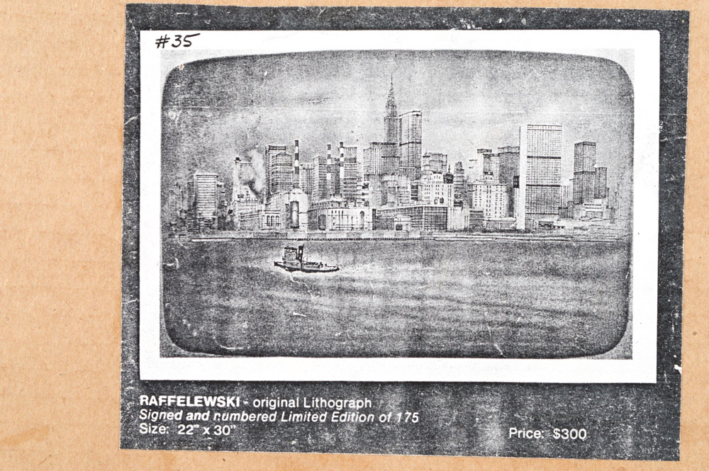 Original Rolf Rafflewski Color Lithograph of Paris