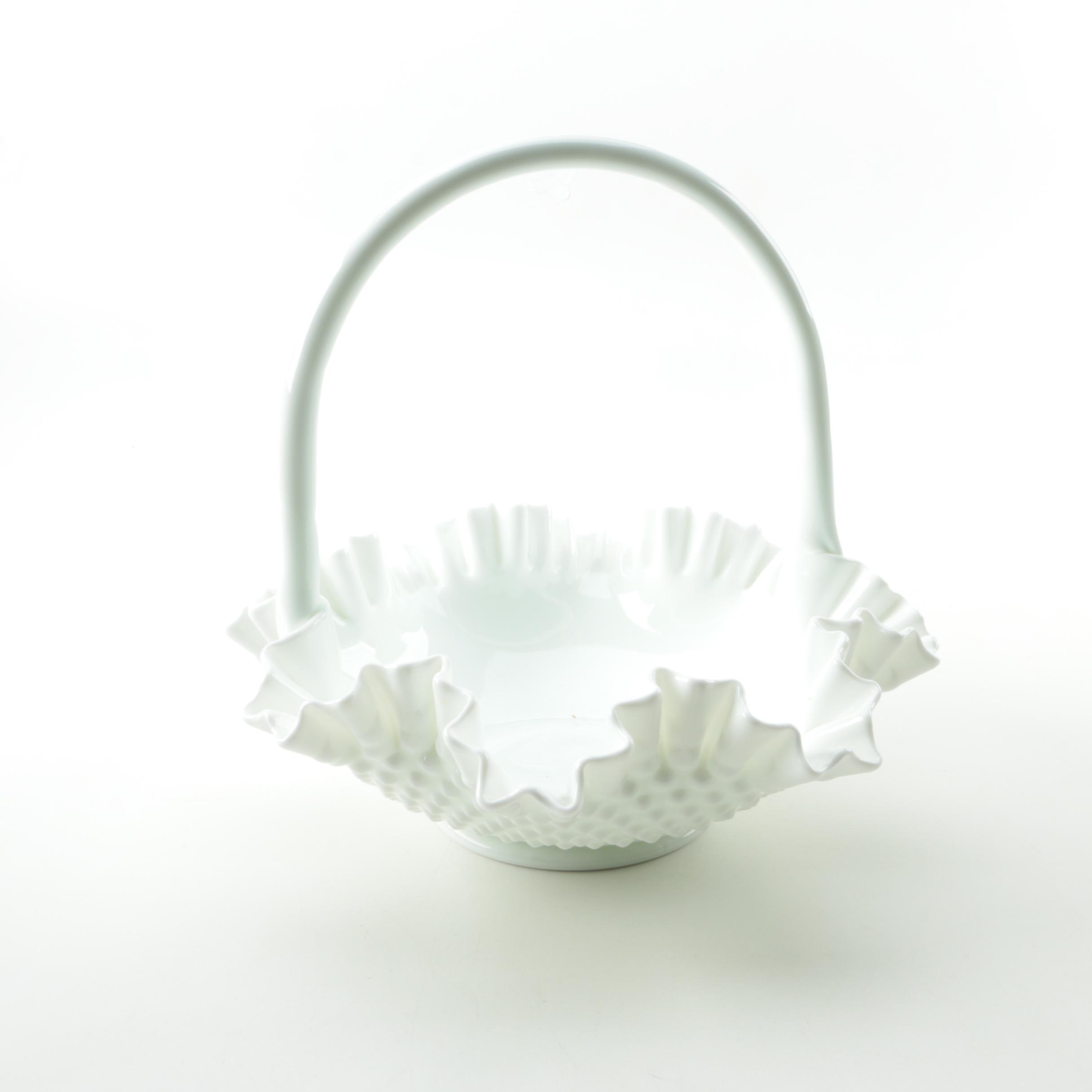 Fenton Milk Glass Basket