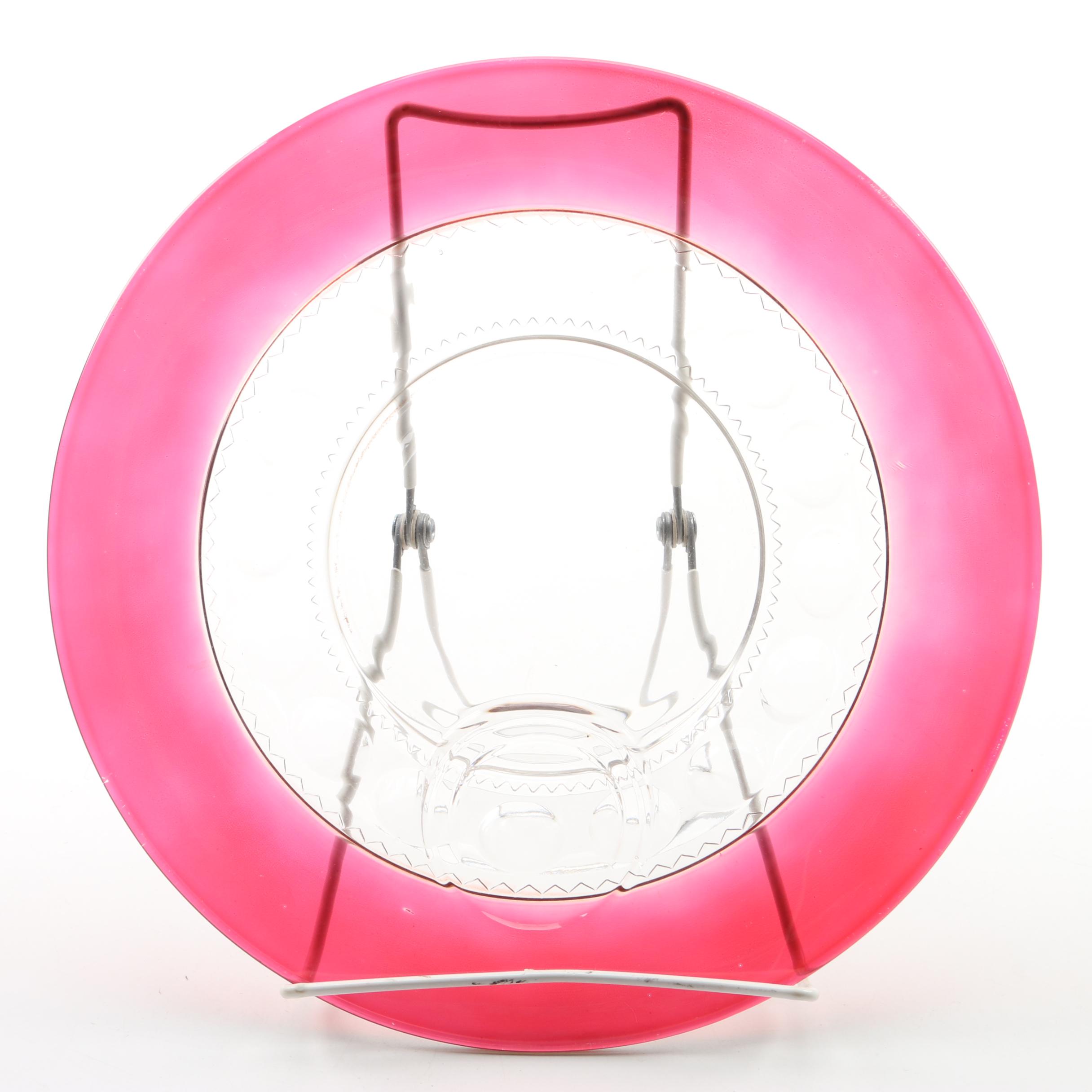 Vintage Indiana Glass "King's Crown" Ruby Flash Tableware