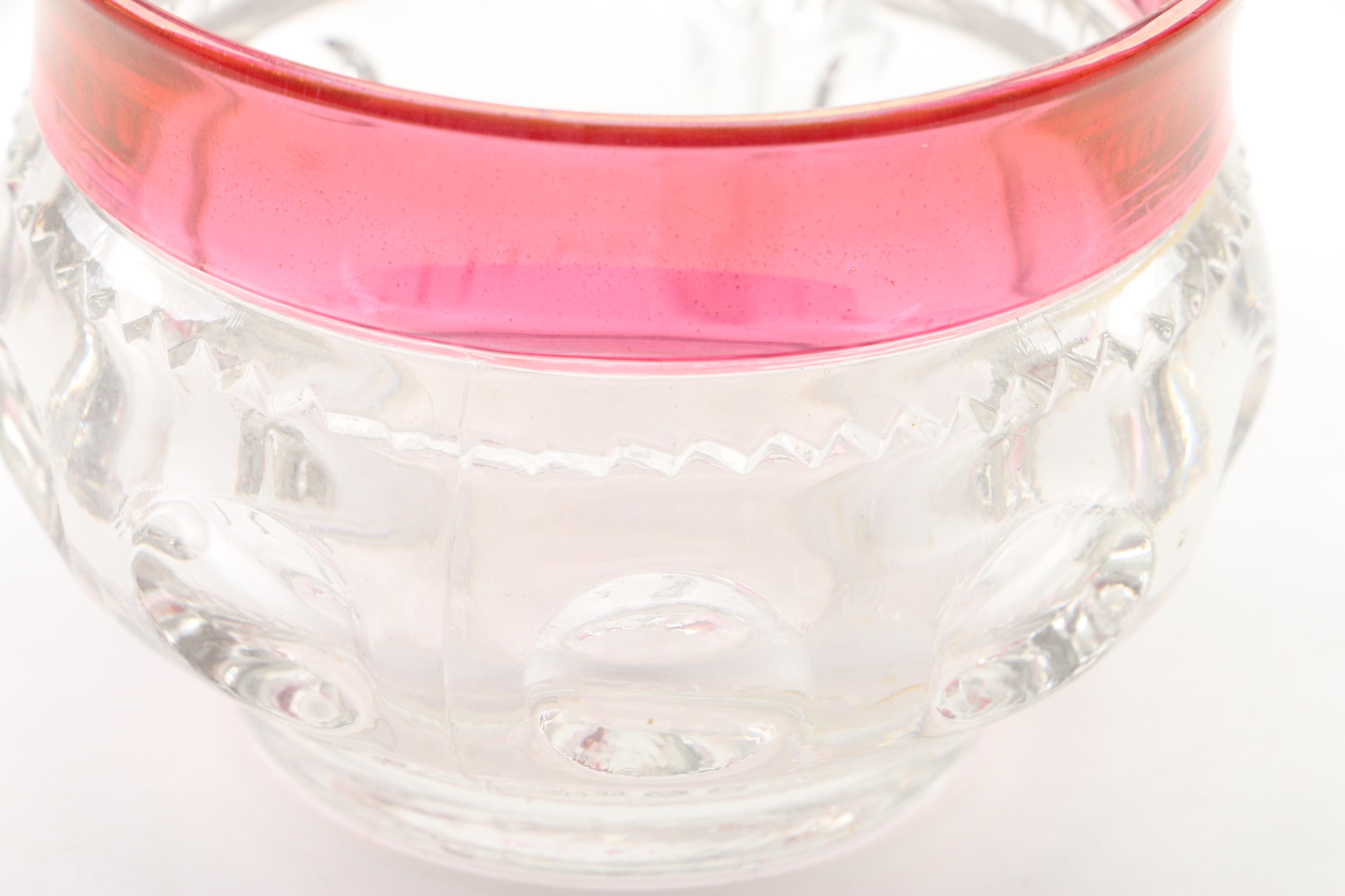 Vintage Indiana Glass "King's Crown" Ruby Flash Tableware