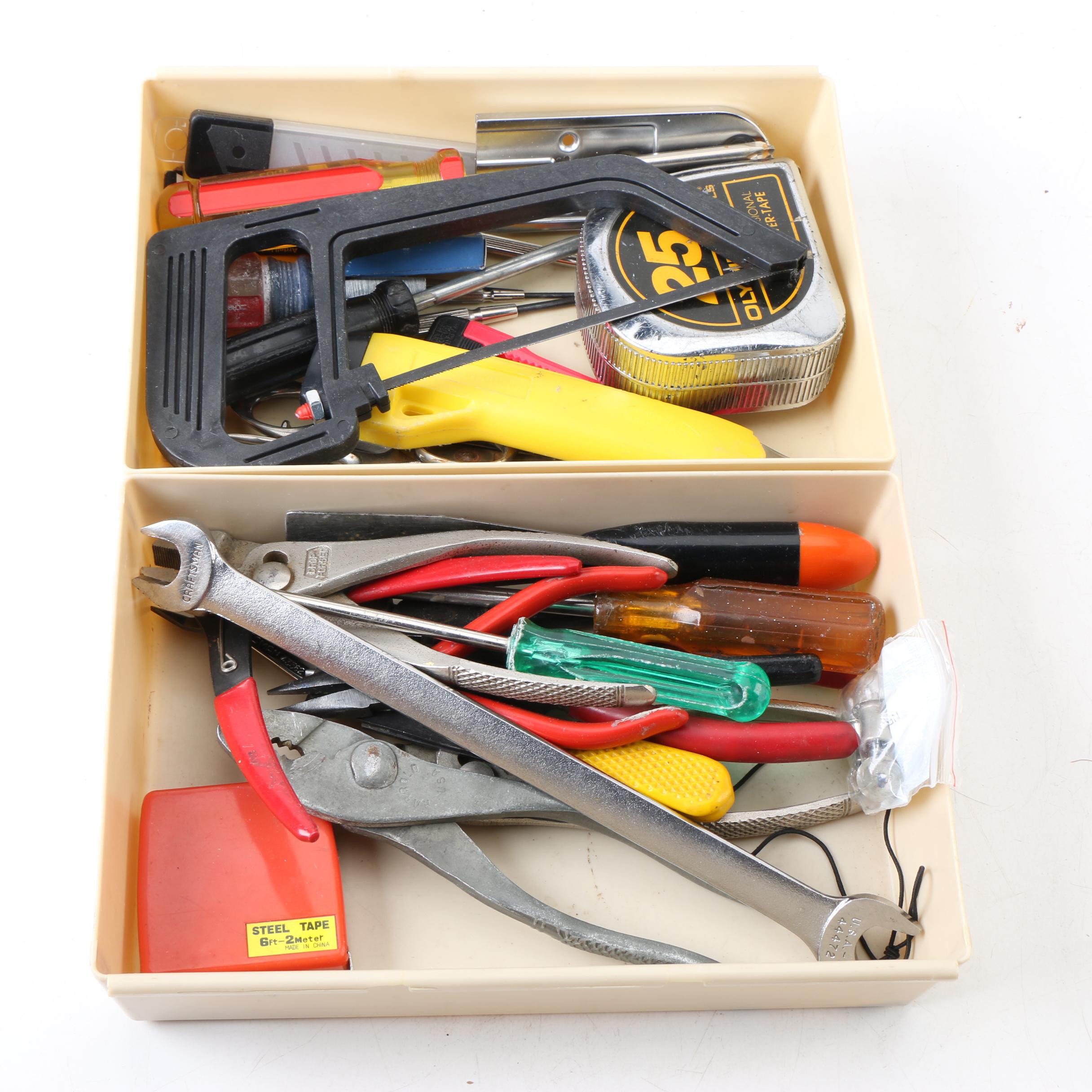 Assortment of Tools Including a Skil Sander and Maglite