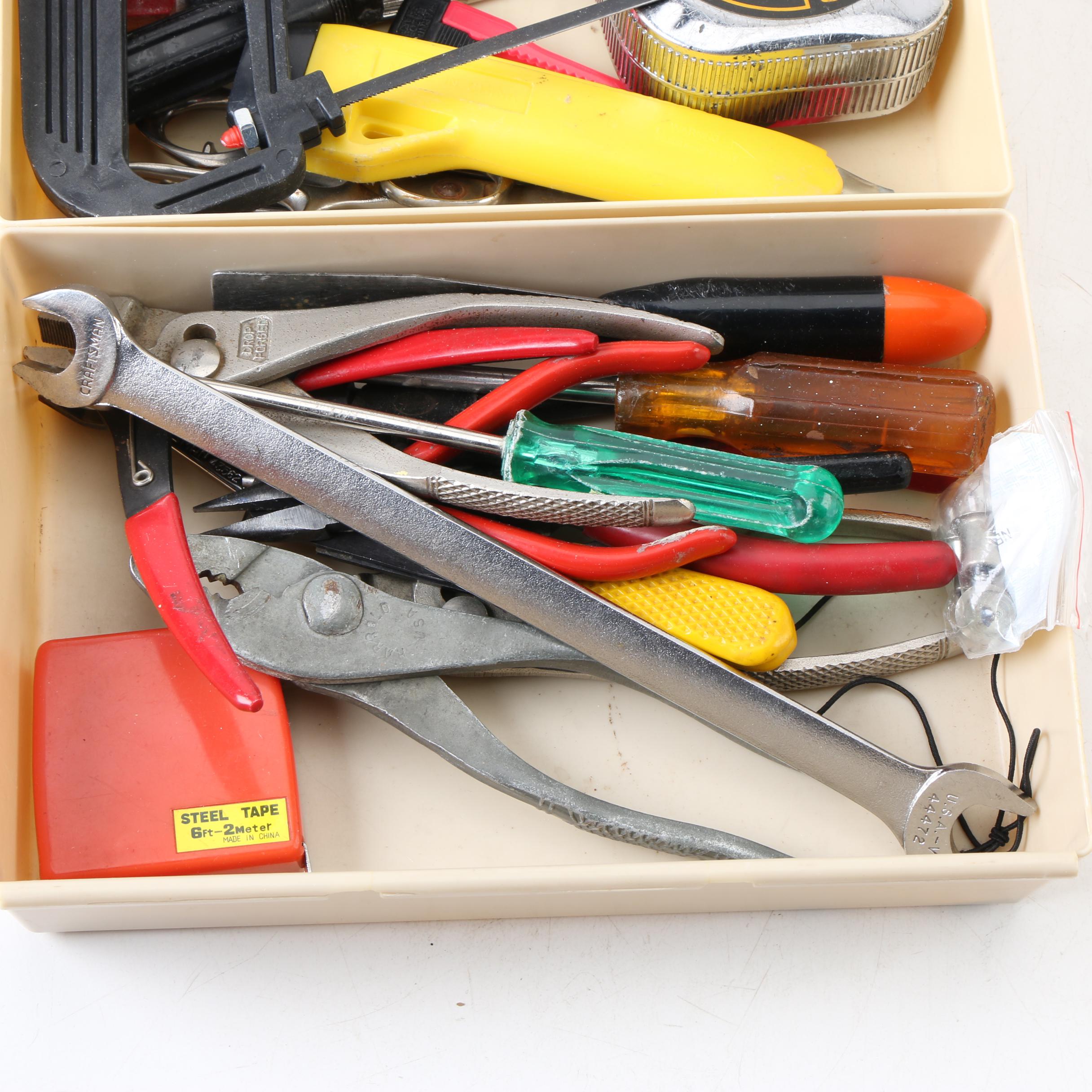 Assortment of Tools Including a Skil Sander and Maglite