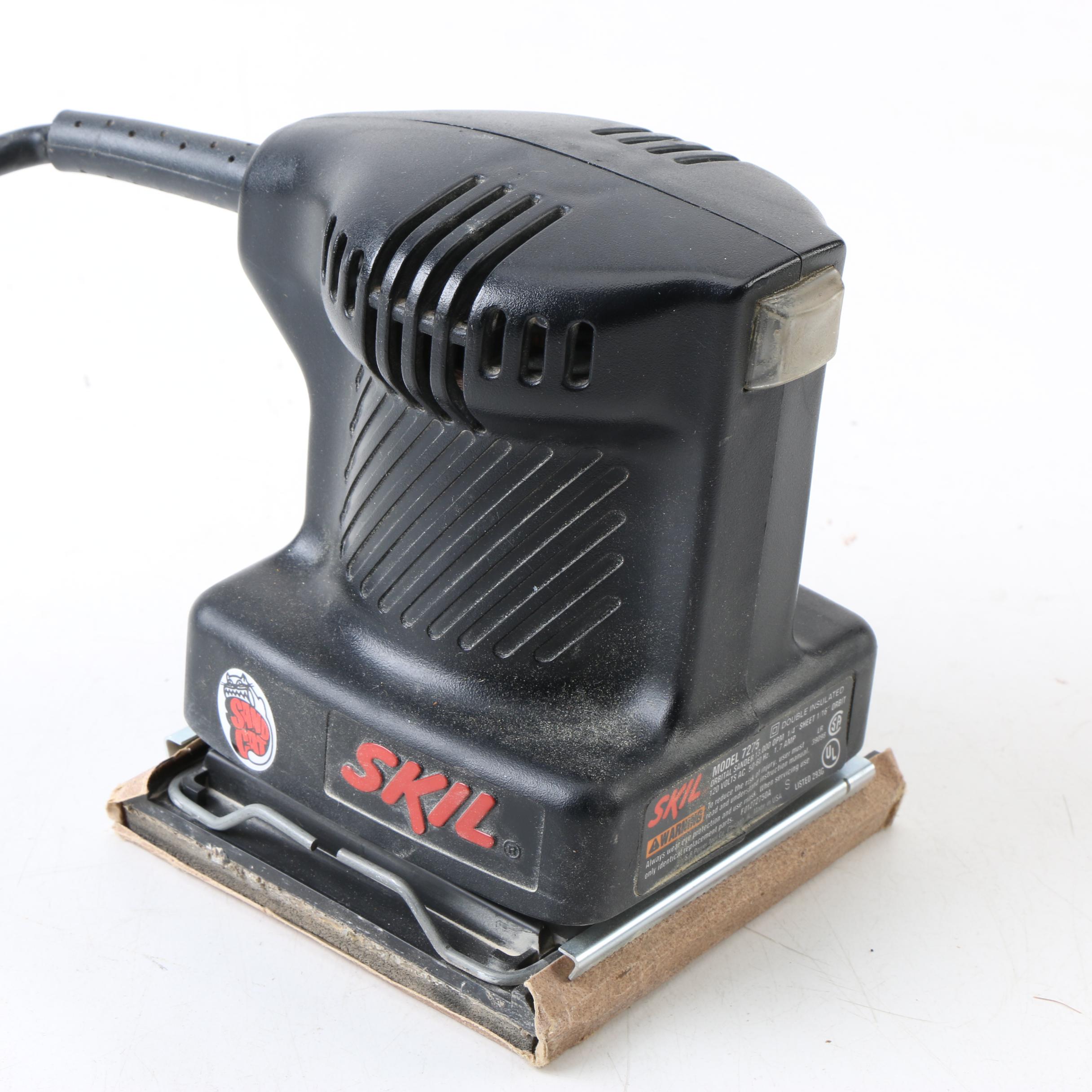 Assortment of Tools Including a Skil Sander and Maglite