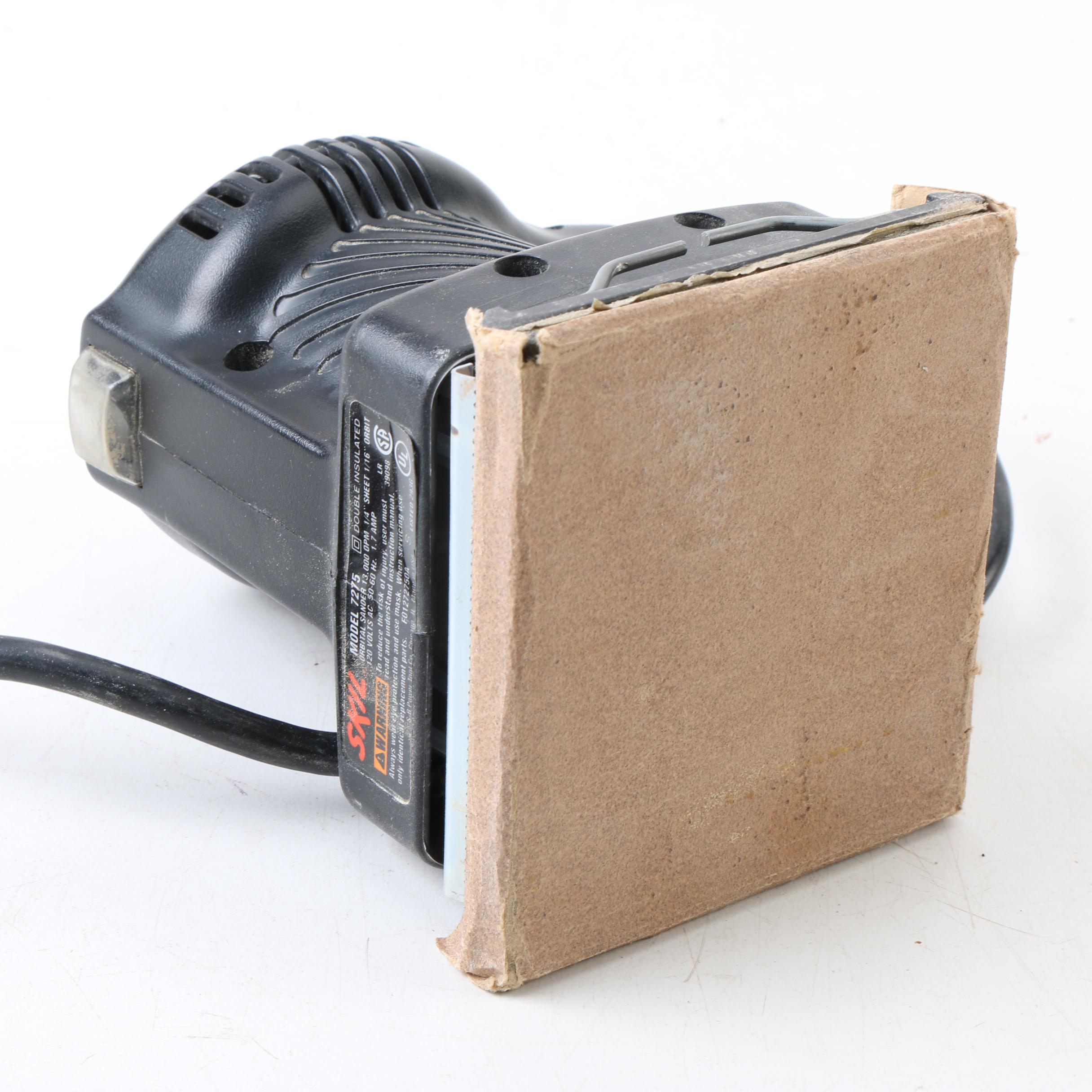 Assortment of Tools Including a Skil Sander and Maglite