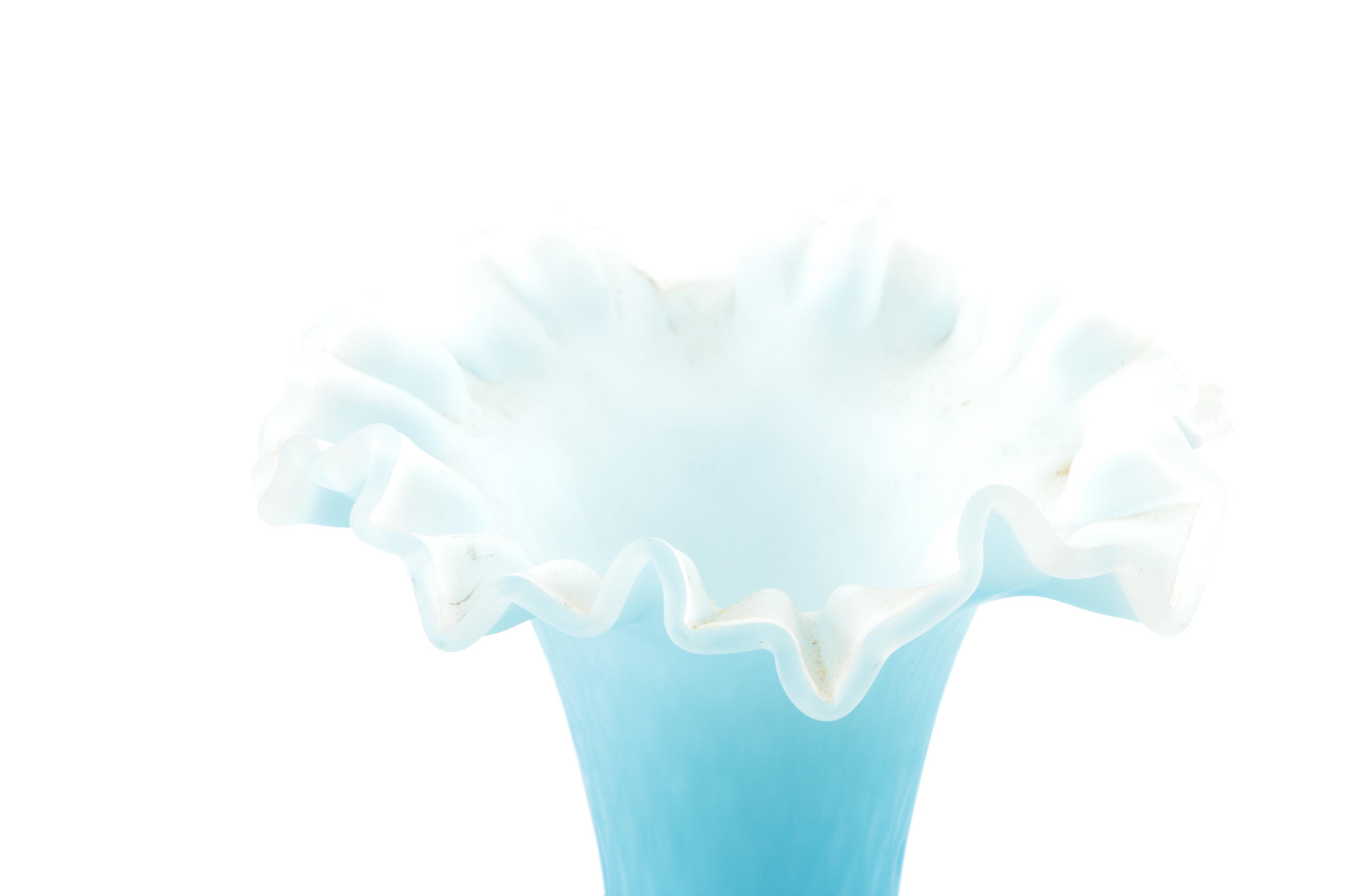 Victorian Blown Glass and Fenton "Drapery" Vases