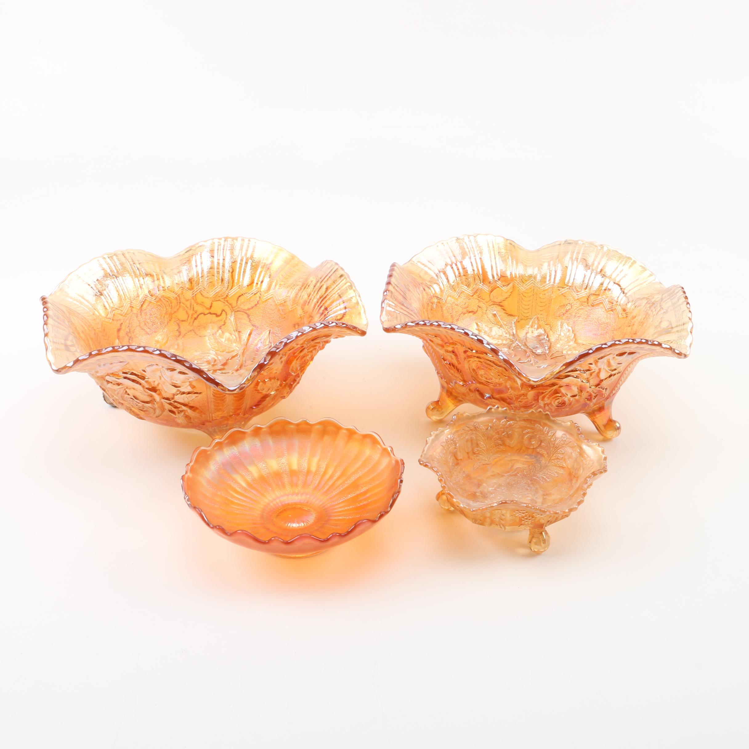 Imperial Glass-Ohio "Open Rose" Bowls, Circa 1910-1920