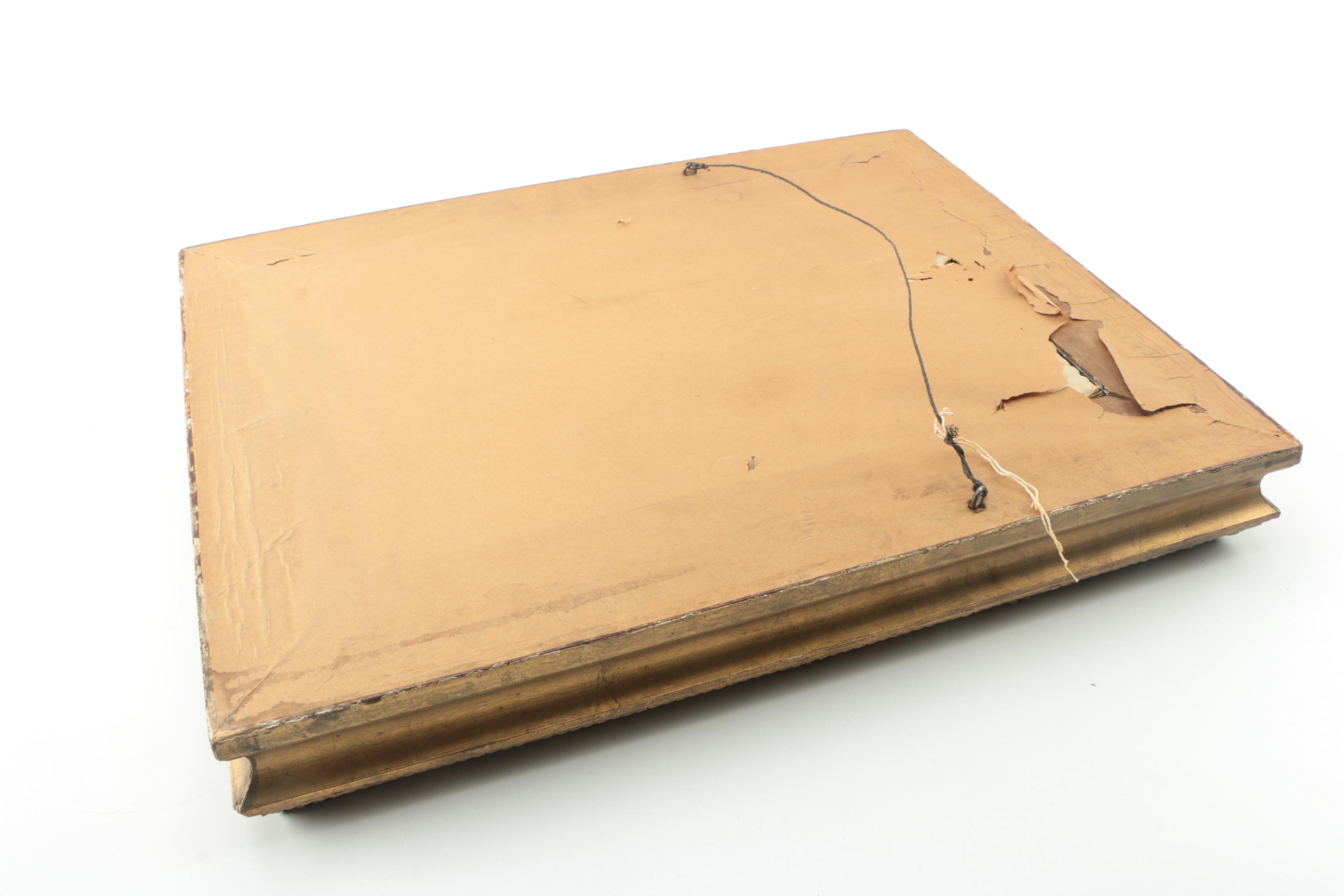 Vintage Victorian Wood Framed Wall Mirror