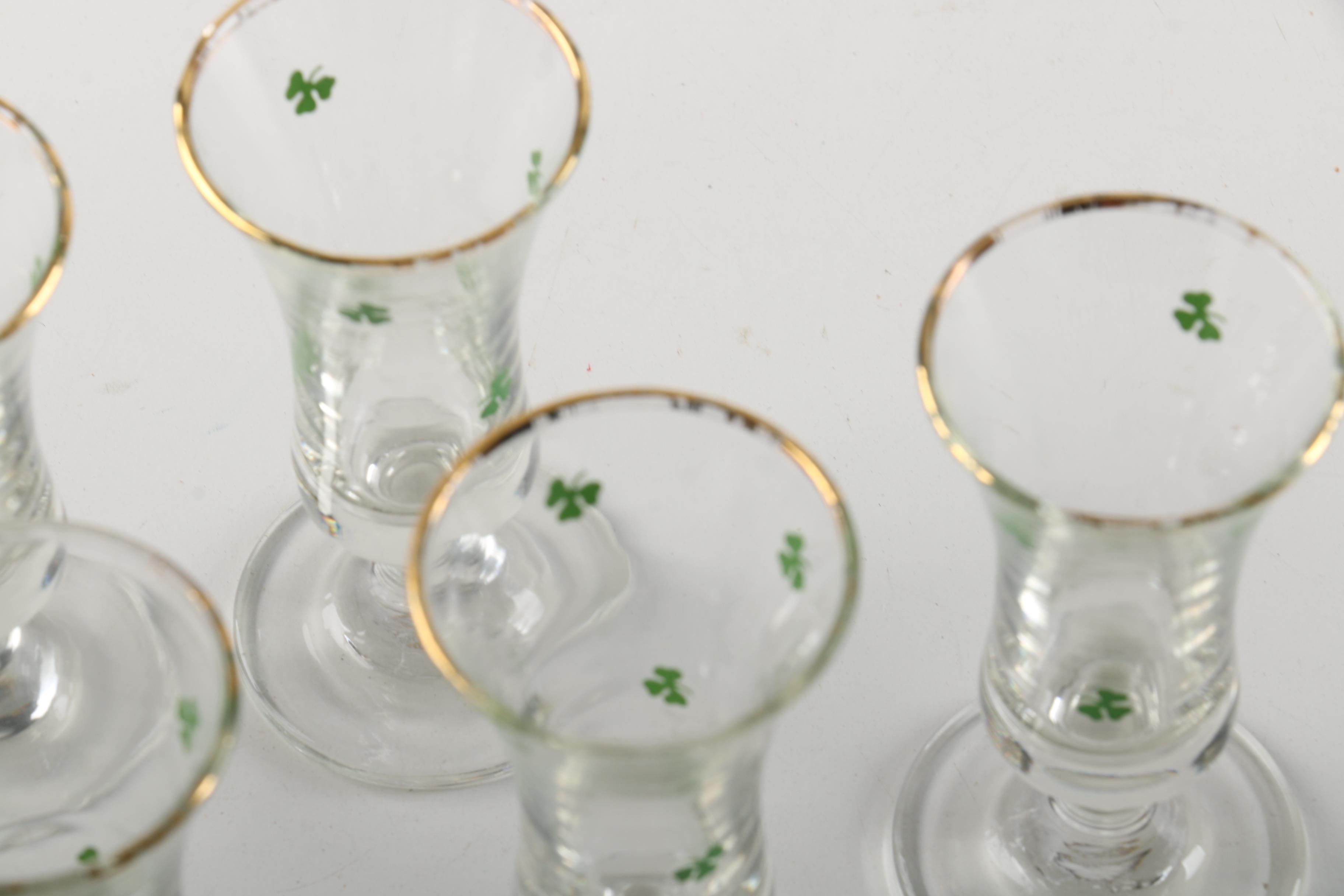 Irish Coffee Stemware, Shamrock Whiskey Tasters and Brandy Snifters