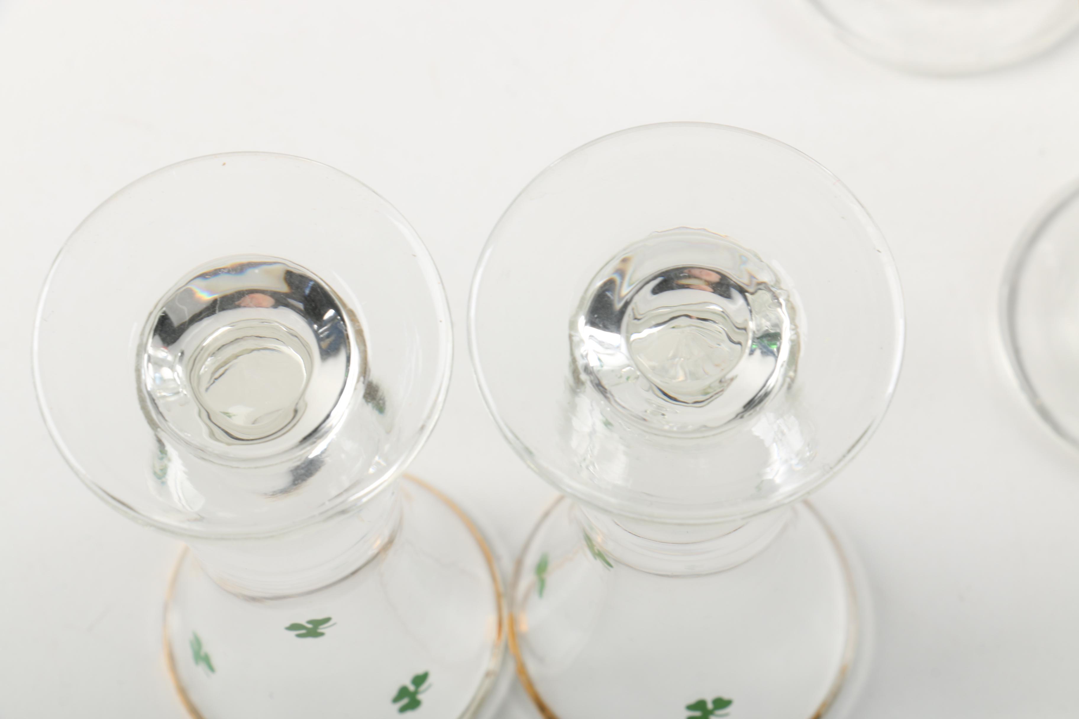 Irish Coffee Stemware, Shamrock Whiskey Tasters and Brandy Snifters