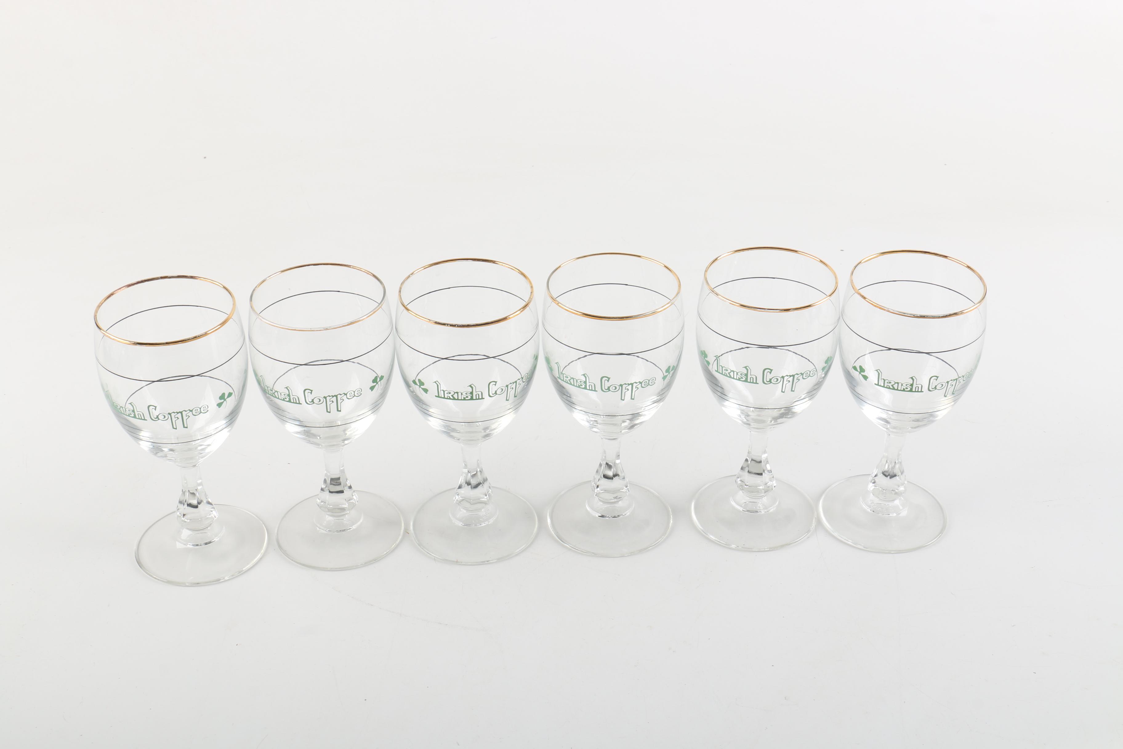 Irish Coffee Stemware, Shamrock Whiskey Tasters and Brandy Snifters