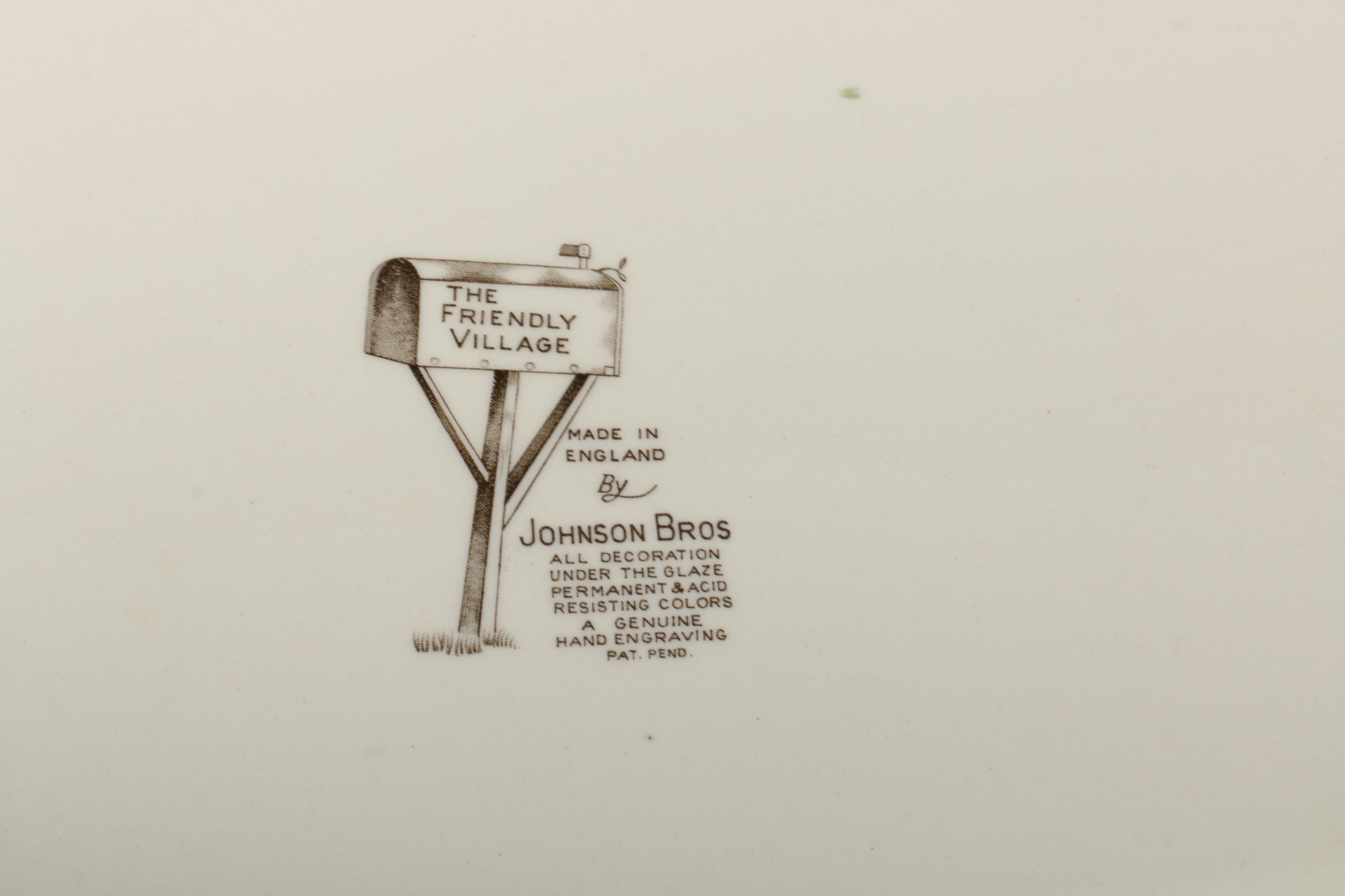 Transferware Platters Featuring Johnson Brothers "The Friendly Village"
