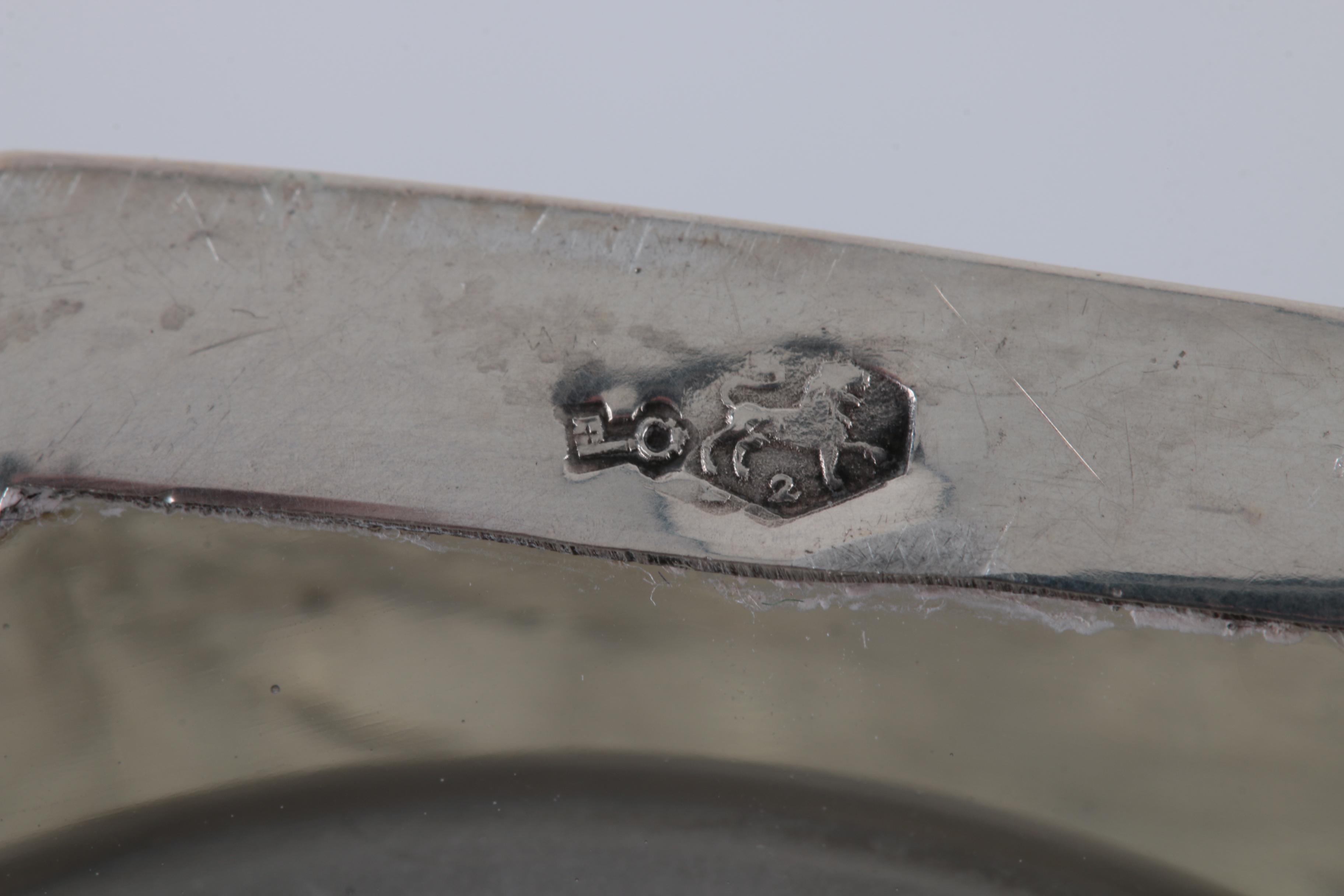 Dutch 833 Silver Overlay Crystal Bottle