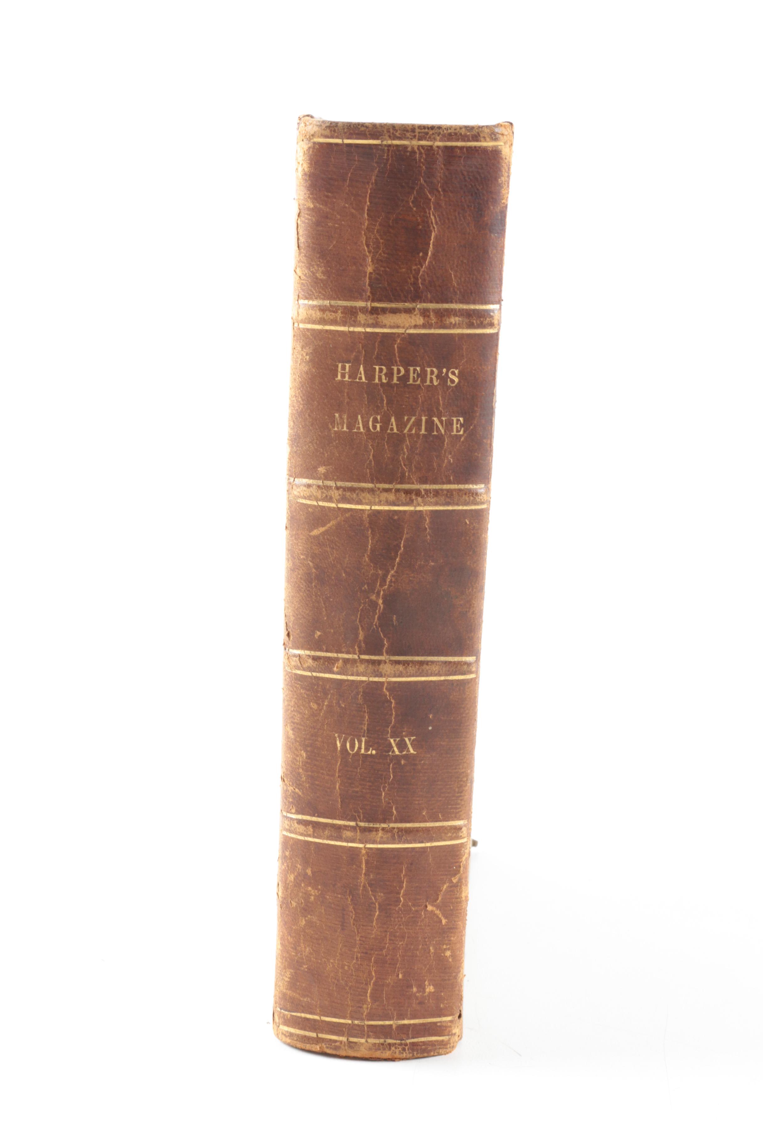 1860s "Harper's New Monthly Magazine" Bound Volumes