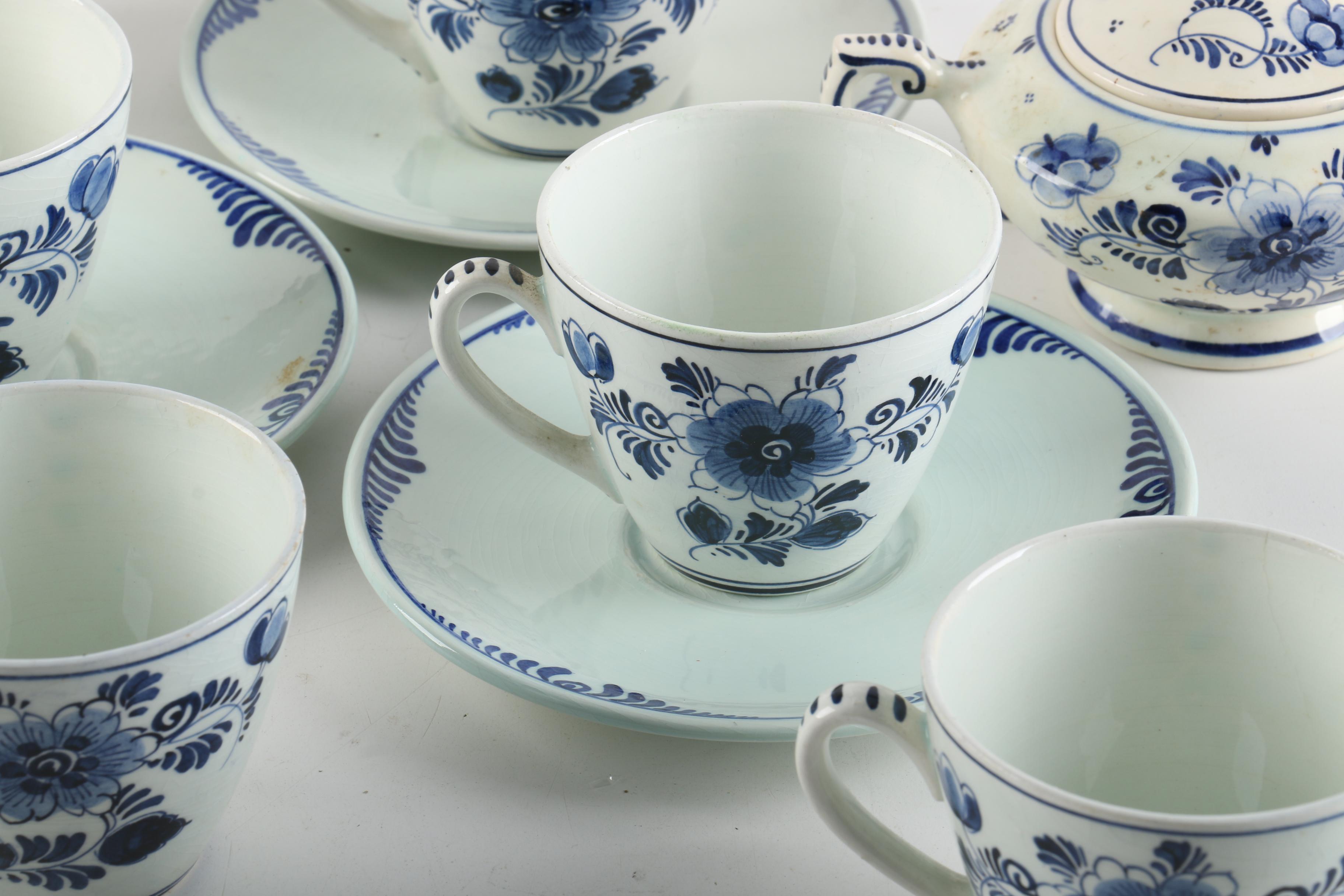 Hand-Painted Delft Earthenware Tableware