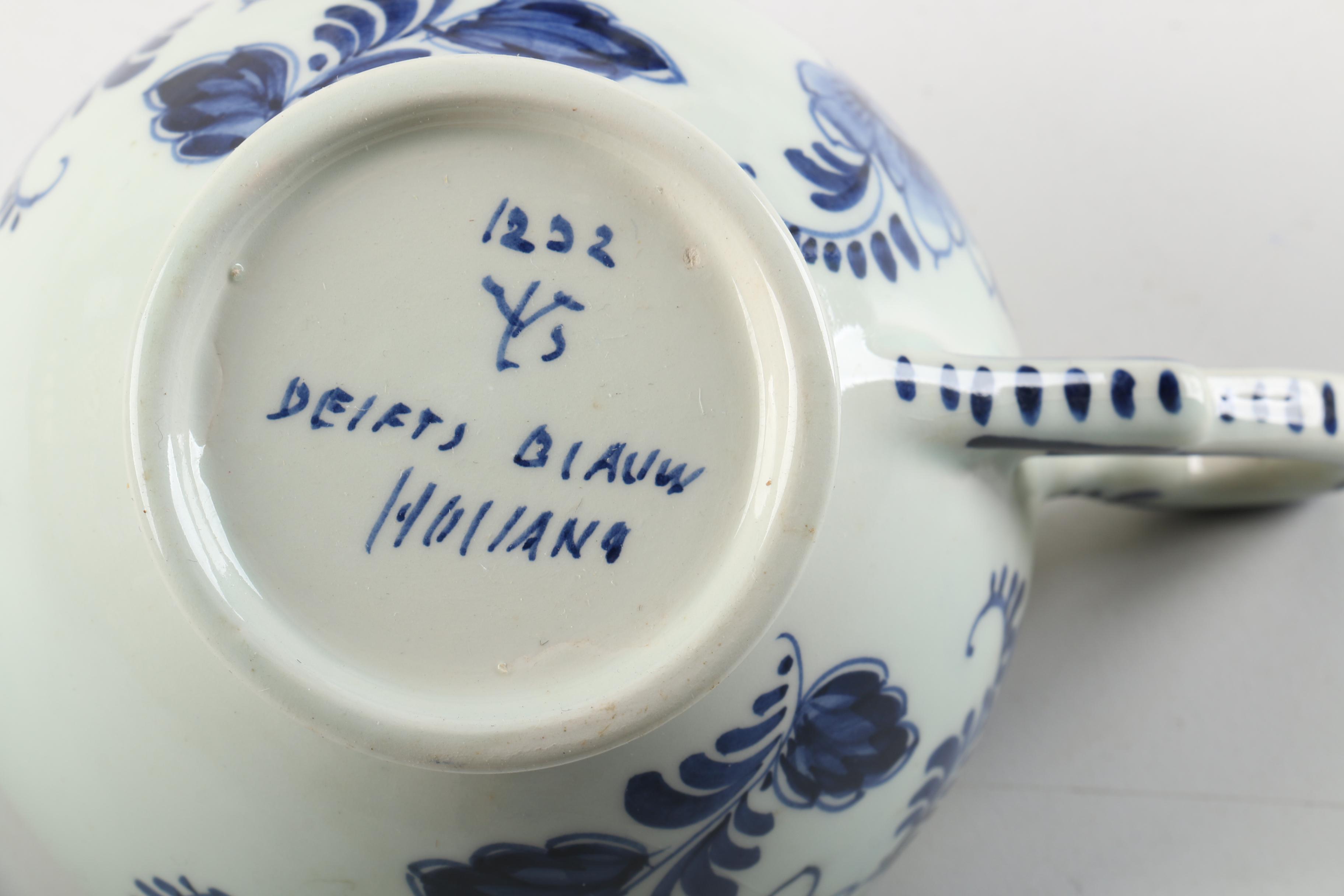 Hand-Painted Delft Earthenware Tableware