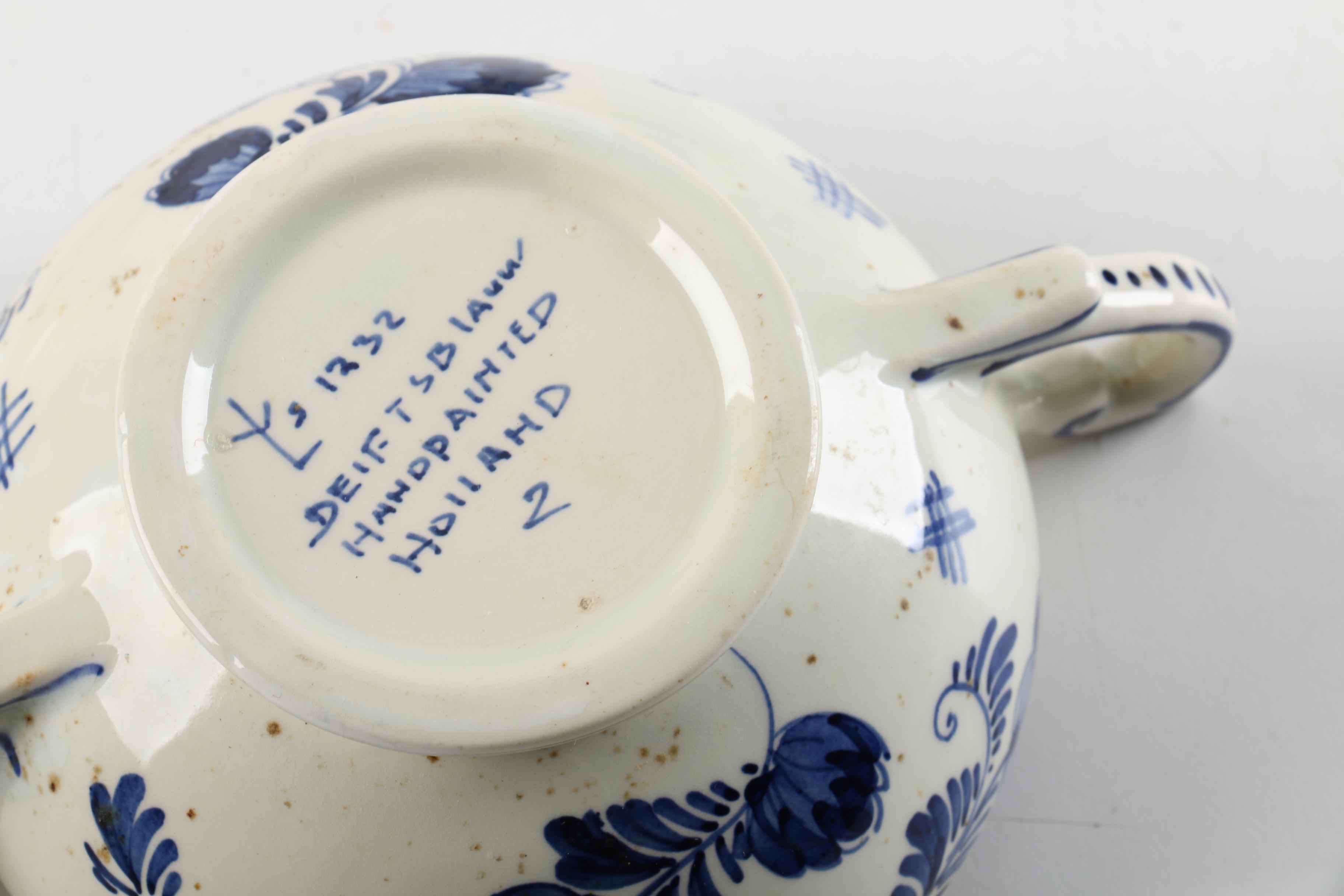 Hand-Painted Delft Earthenware Tableware