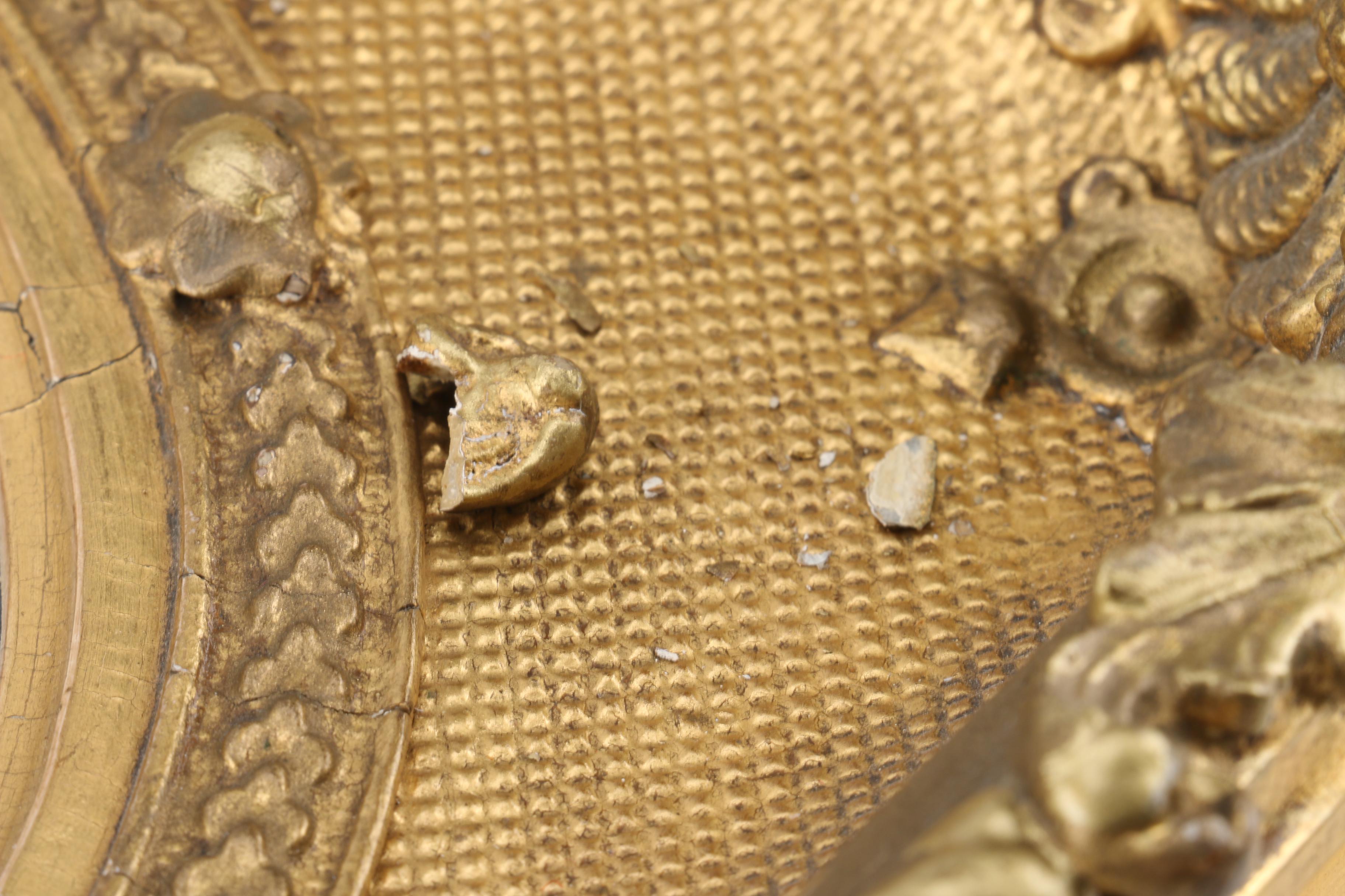 Antique Gold Tone Wall Mirrors, Mid to Late 19th Century