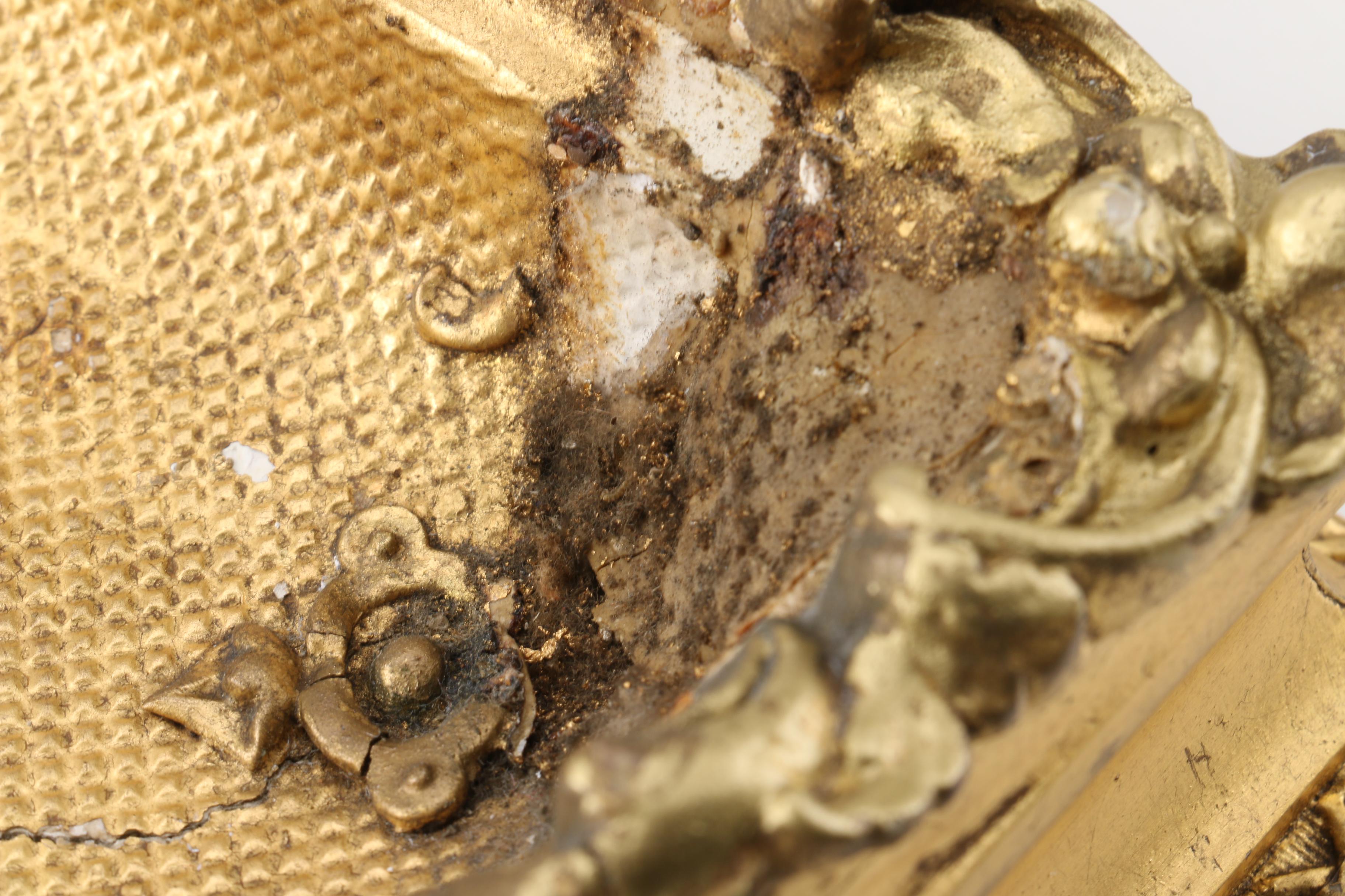 Antique Gold Tone Wall Mirrors, Mid to Late 19th Century