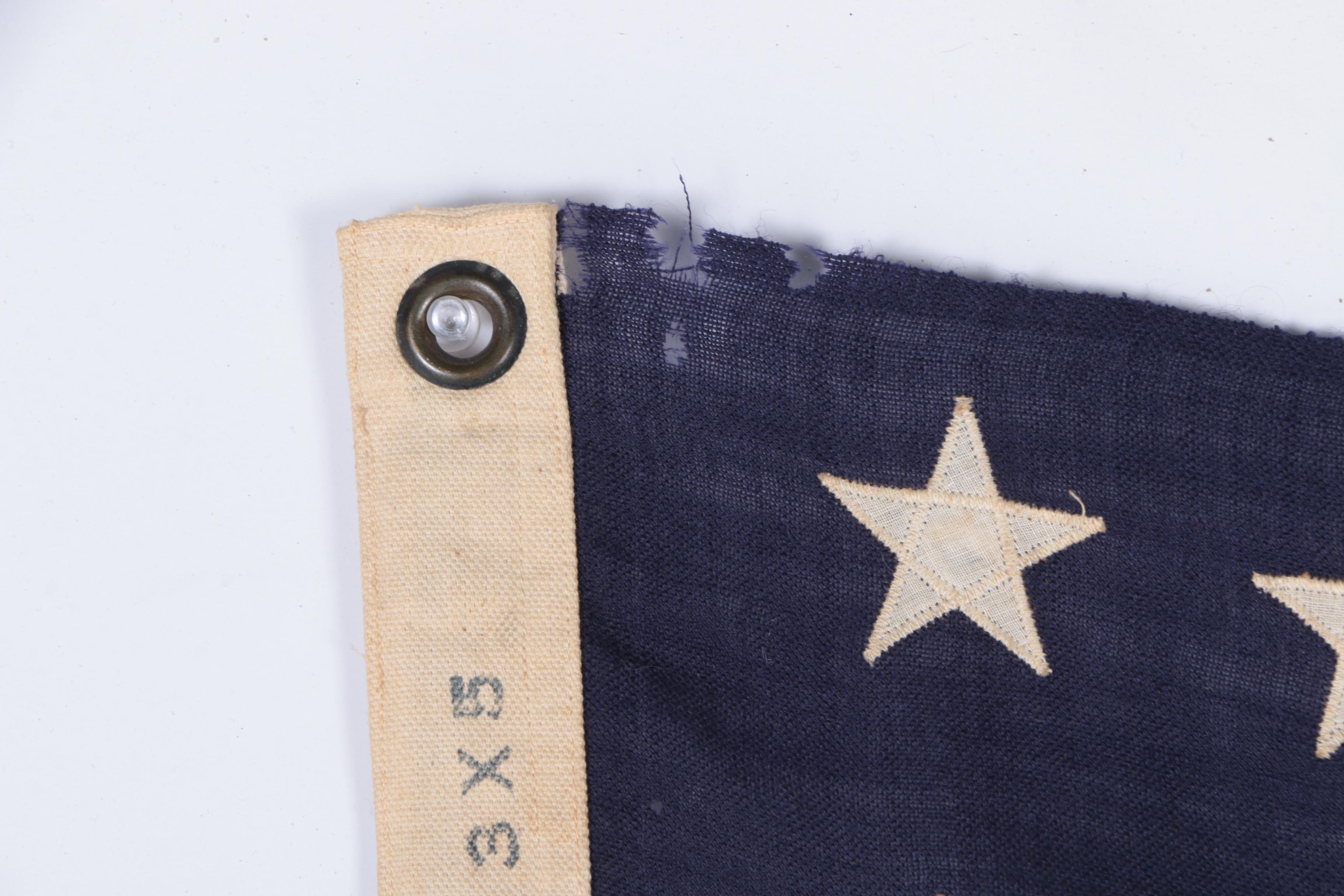 Vintage 48 Star Wool American Flag