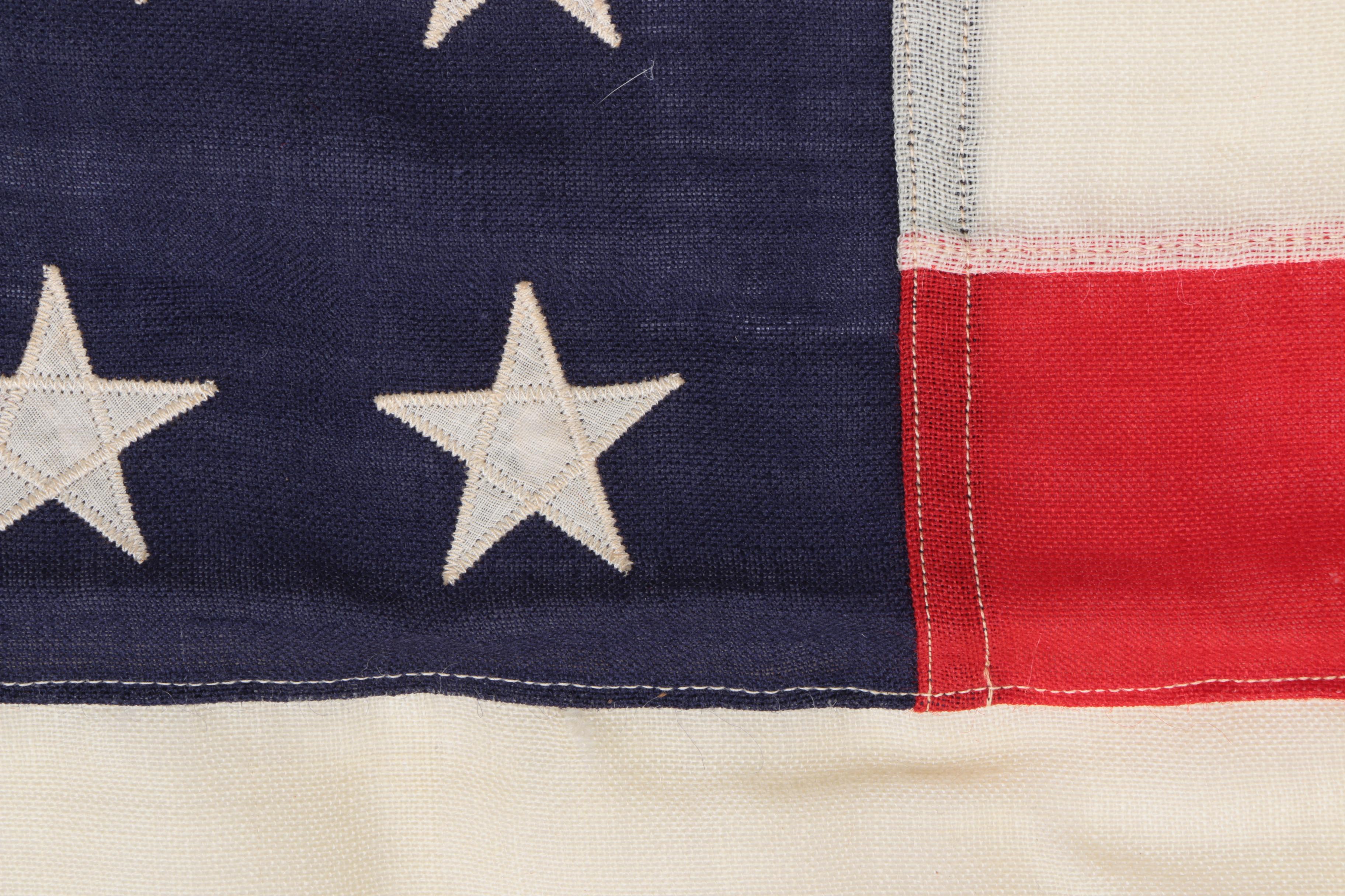 Vintage 48 Star Wool American Flag