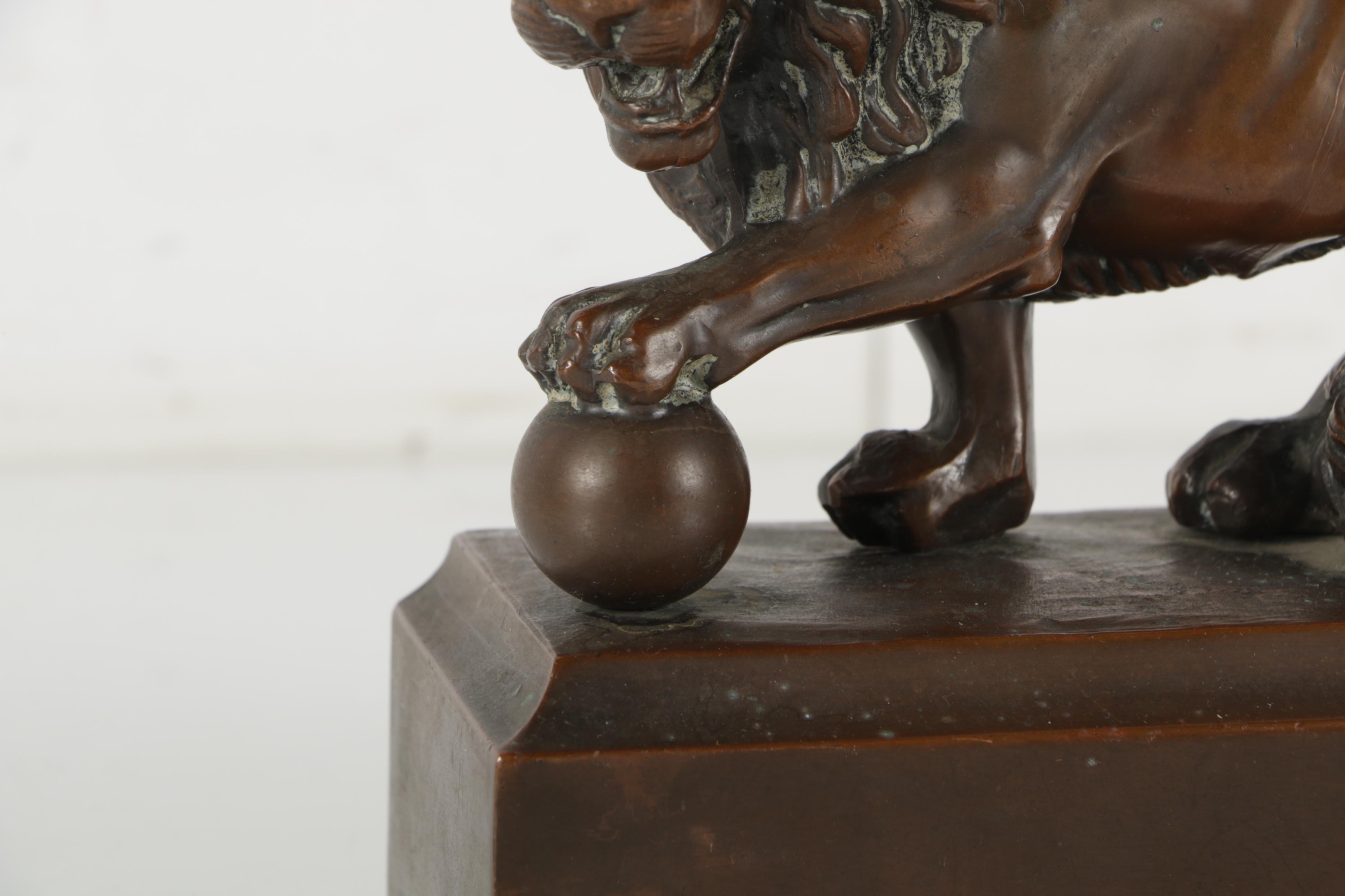 Metal Bookends After "Medici Lions"