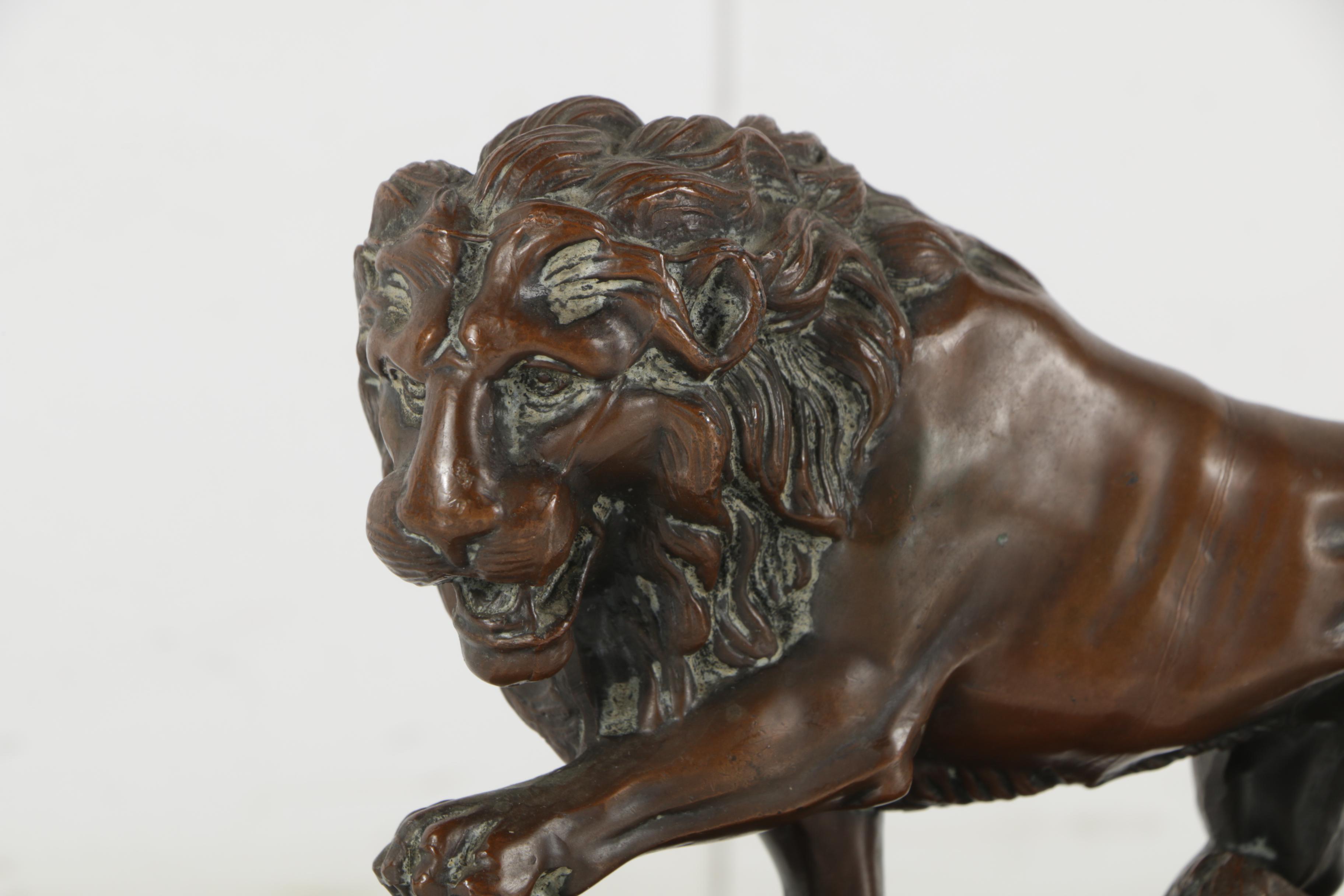 Metal Bookends After "Medici Lions"