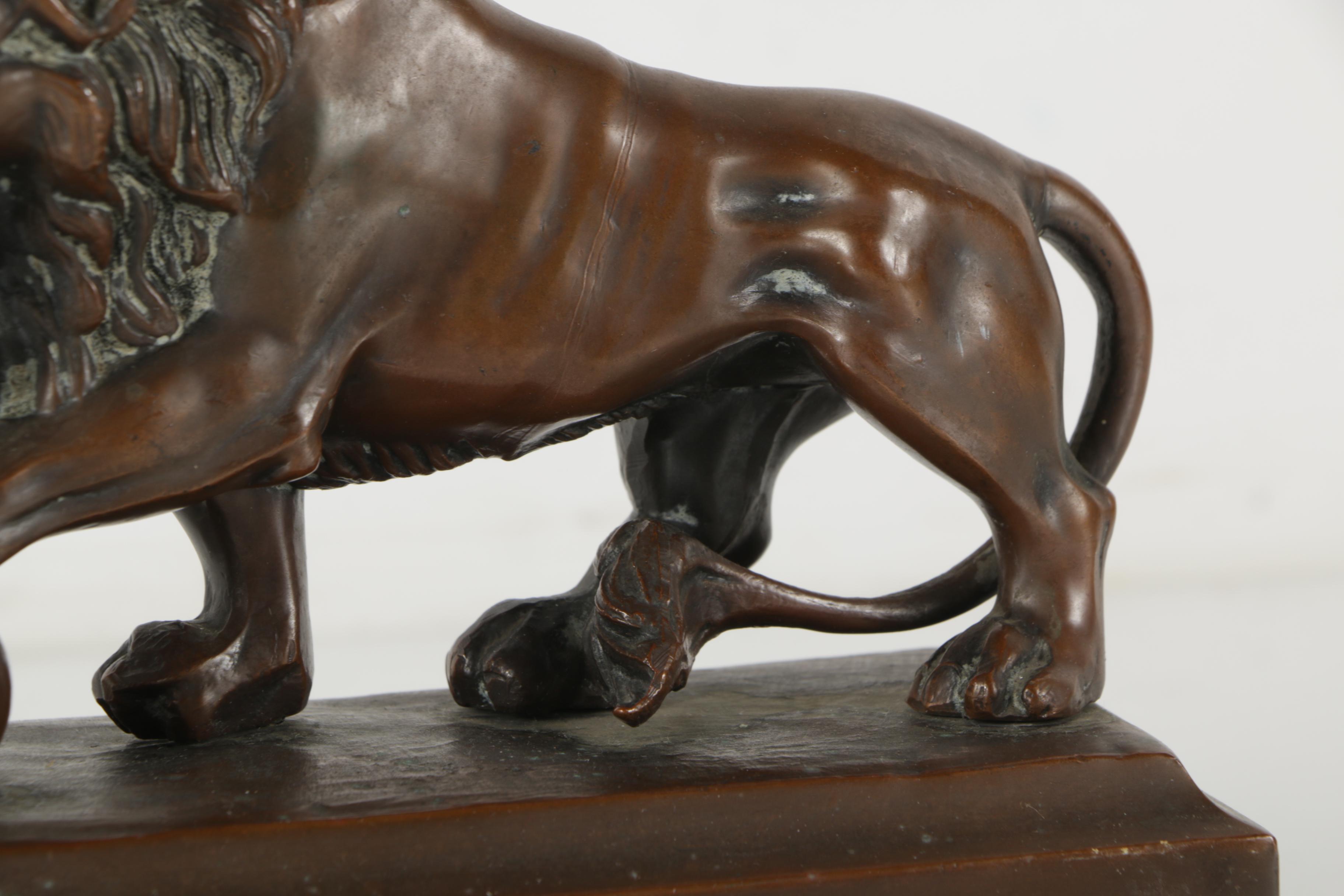 Metal Bookends After "Medici Lions"