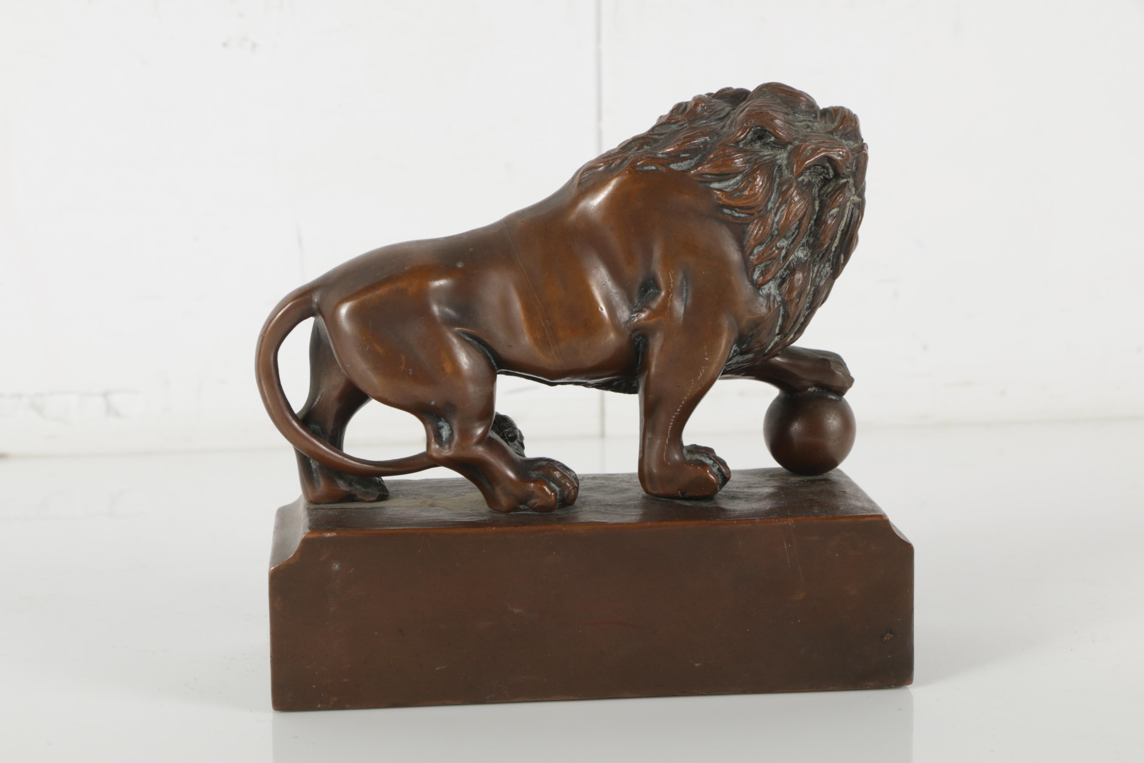 Metal Bookends After "Medici Lions"