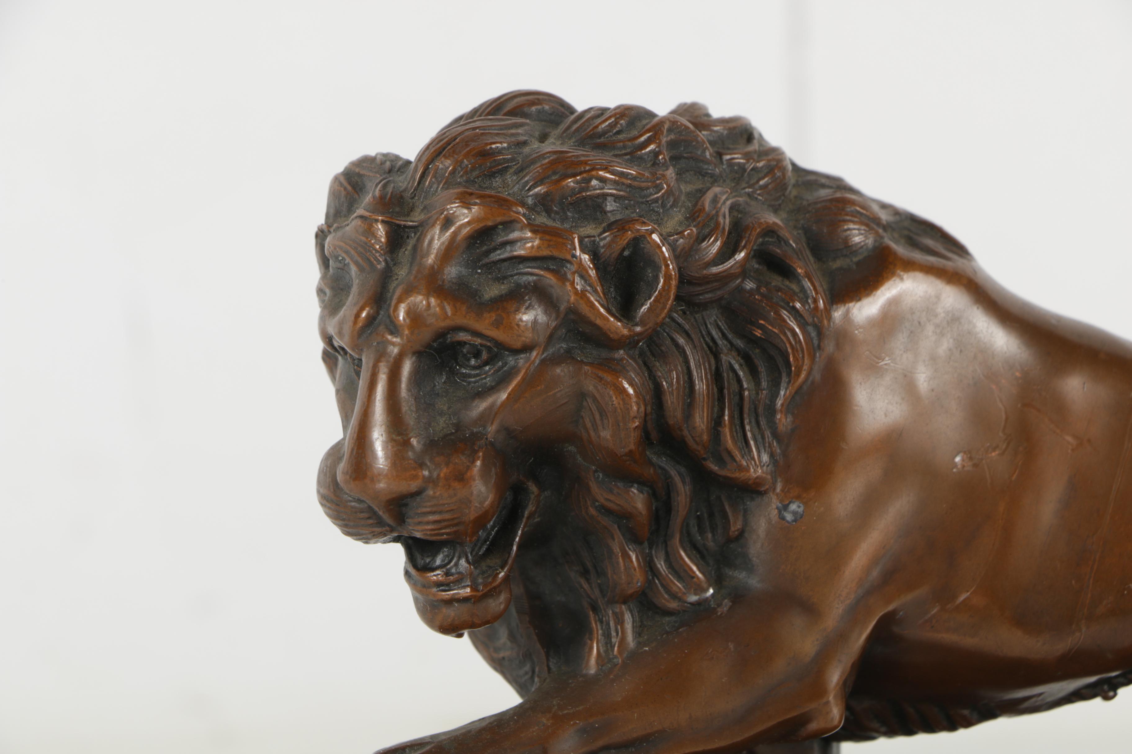 Metal Bookends After "Medici Lions"