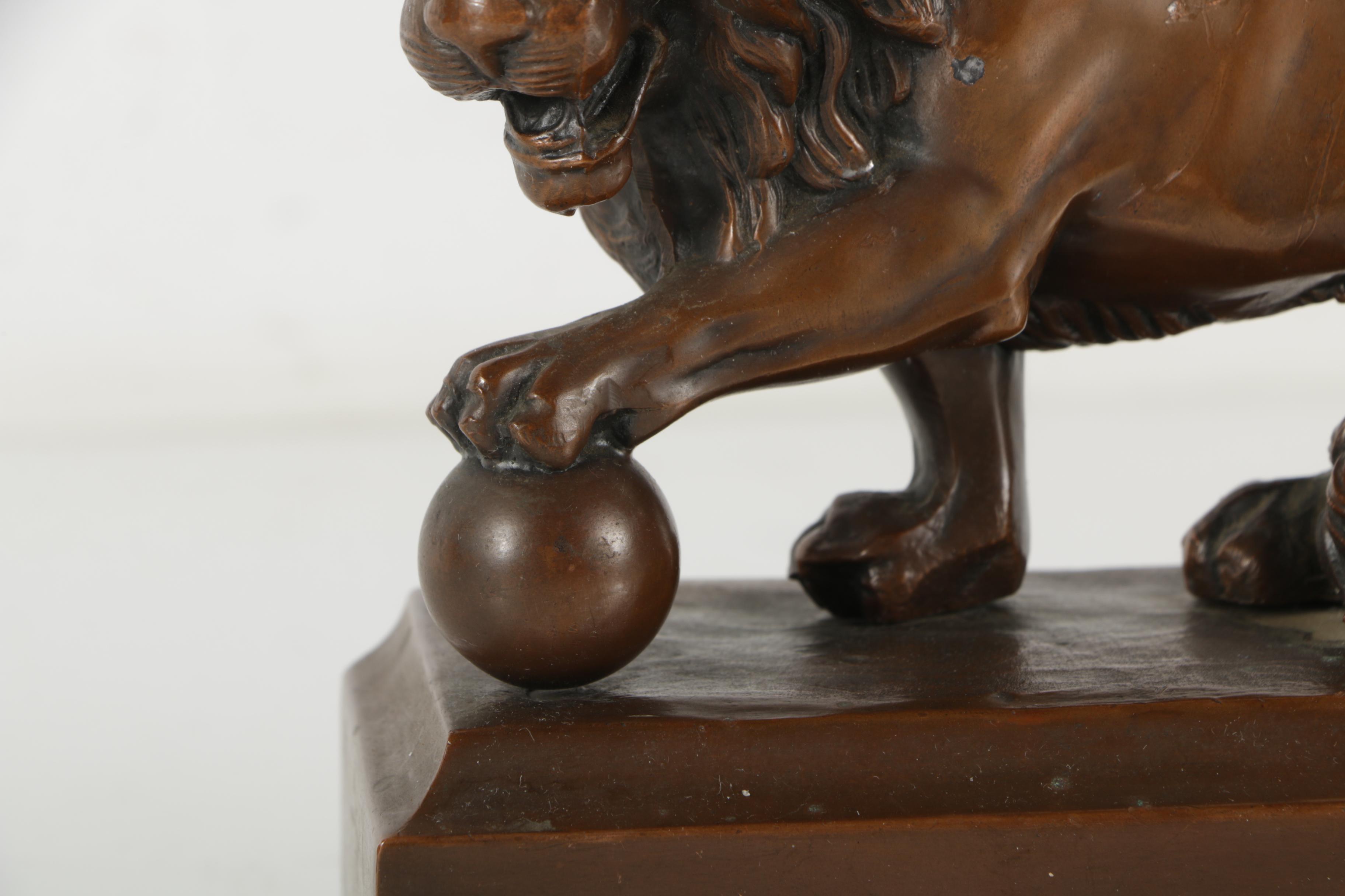 Metal Bookends After "Medici Lions"