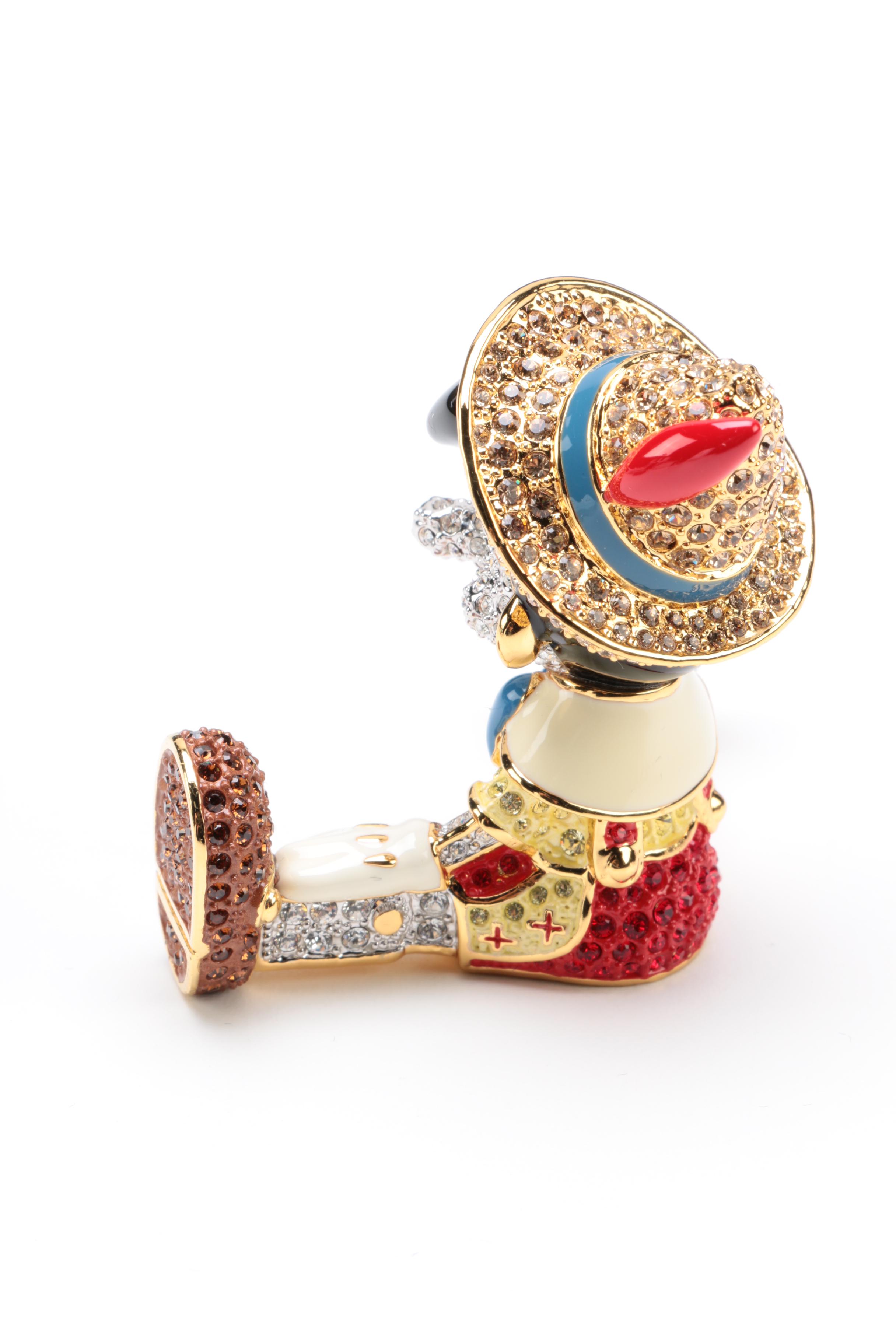 Arribas Brothers Limited Edition Jeweled Pinocchio and Jiminy Cricket Figurines