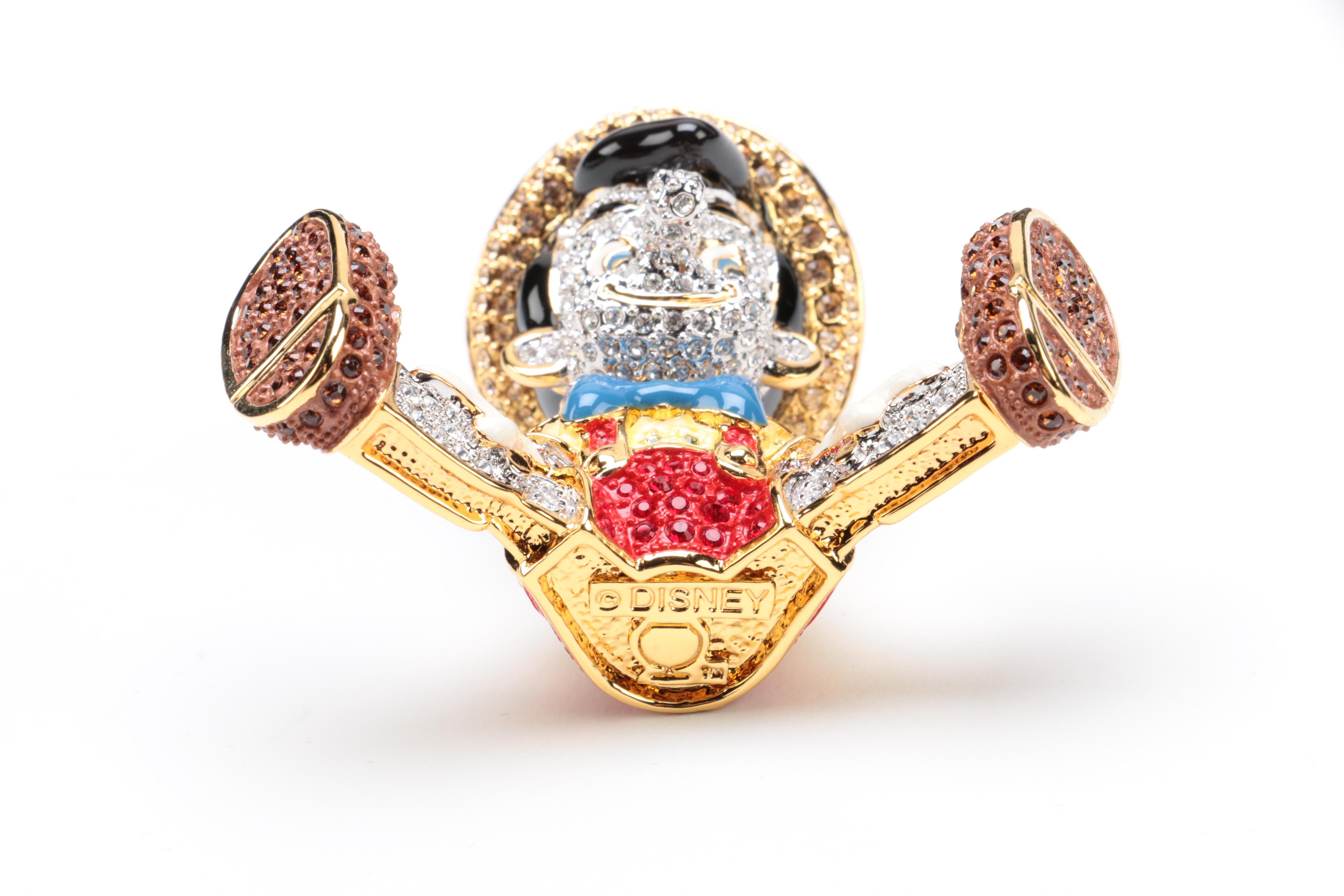 Arribas Brothers Limited Edition Jeweled Pinocchio and Jiminy Cricket Figurines