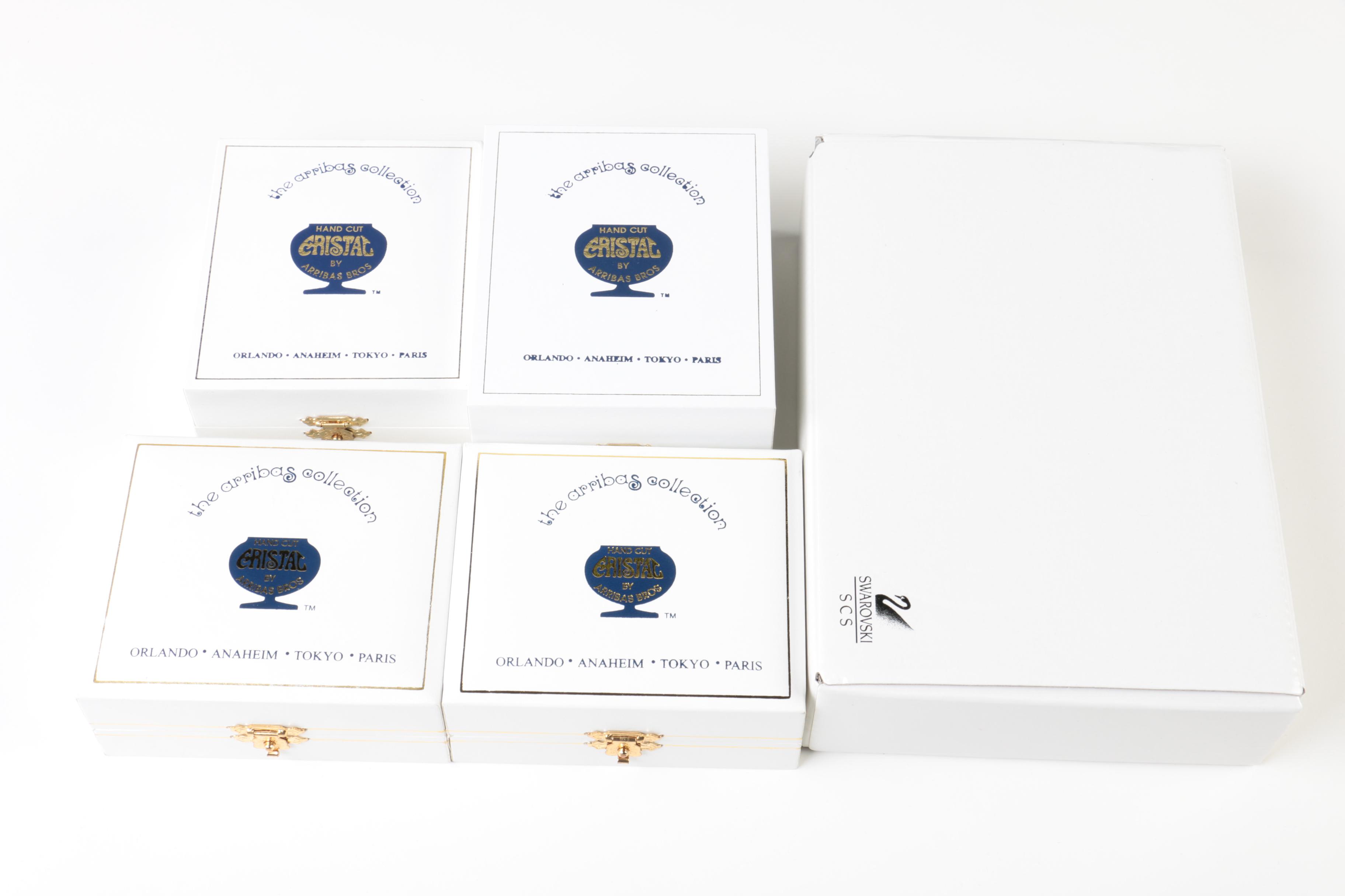 Arribas Brothers Limited Edition Jeweled Pinocchio and Jiminy Cricket Figurines