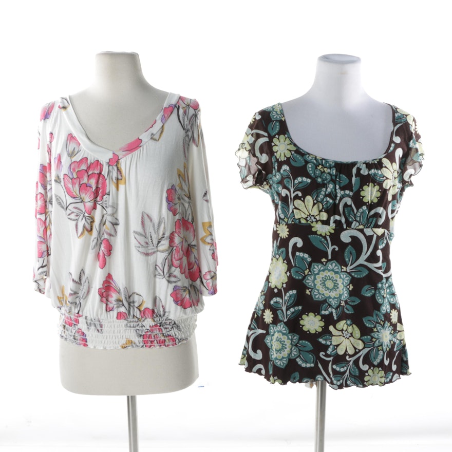 Women's INC International Concepts and American Rag Floral Tops