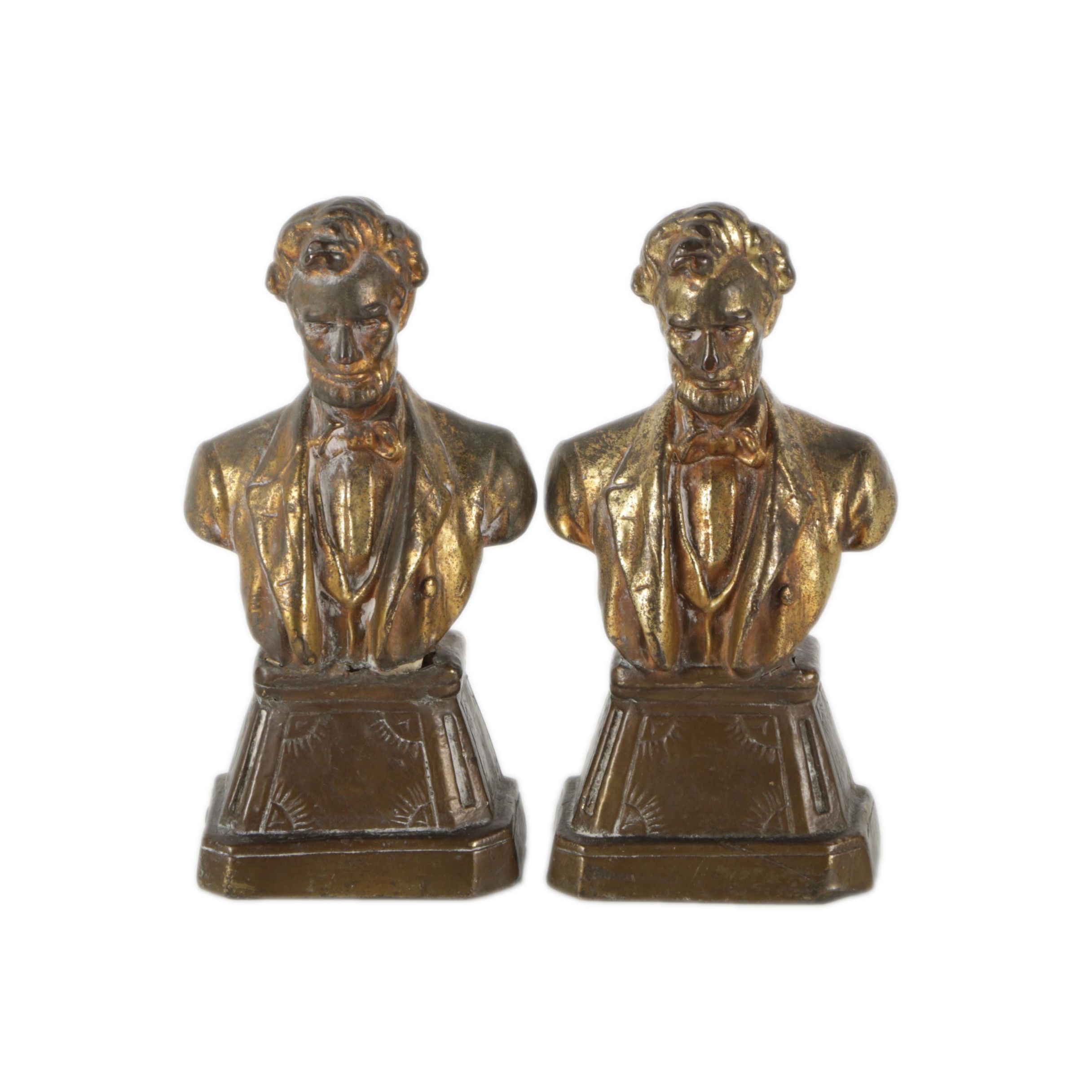Armor Bronse Company Abraham Lincoln Bookends