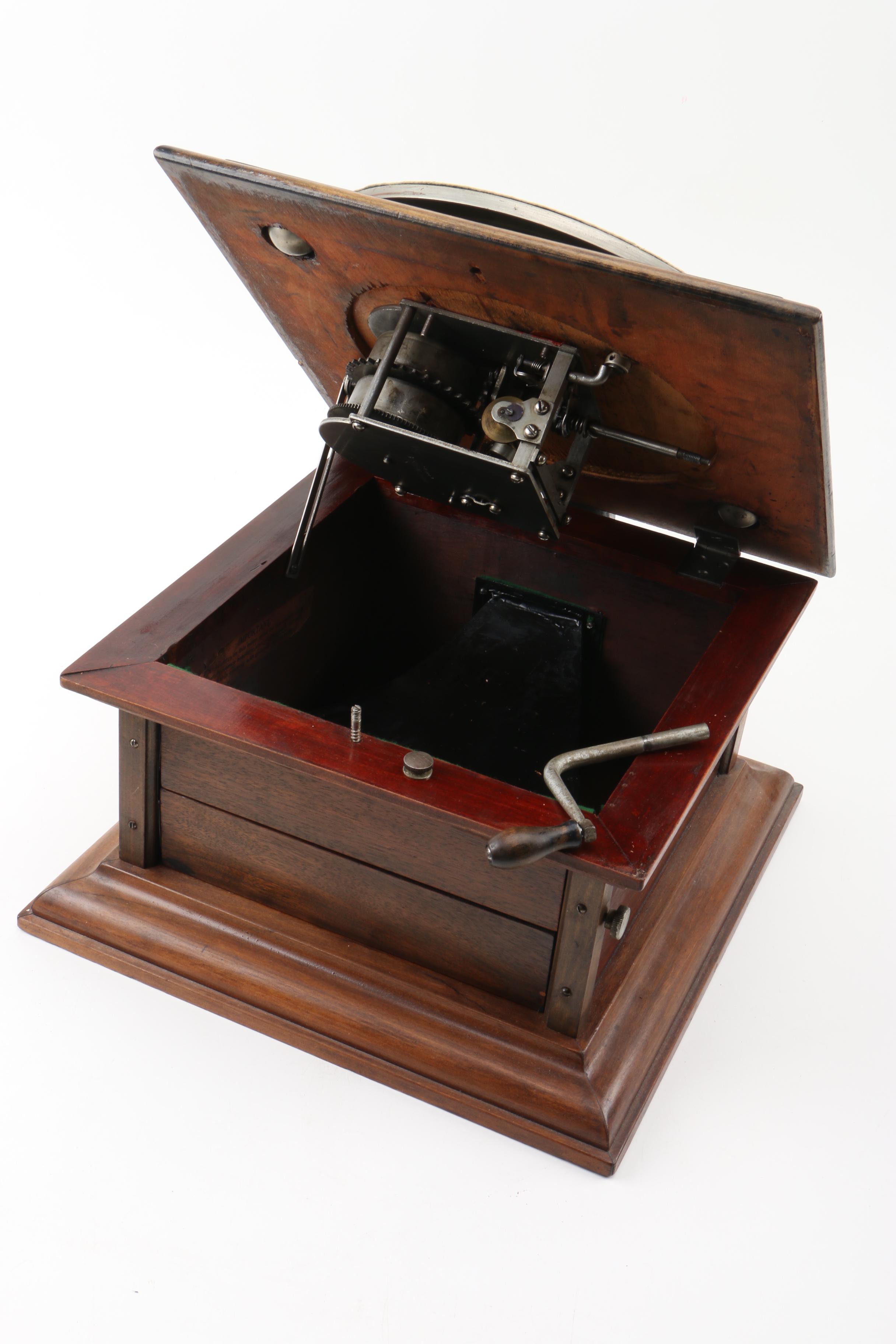 Vintage Record Player with Records