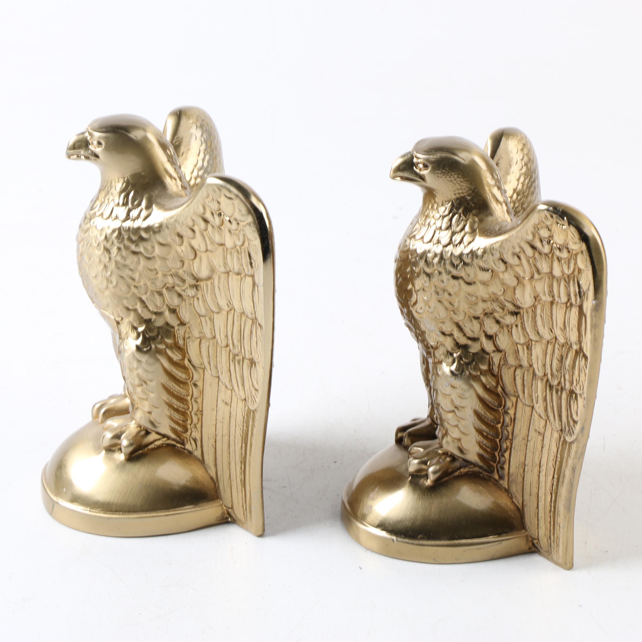Brass Eagle Bookends