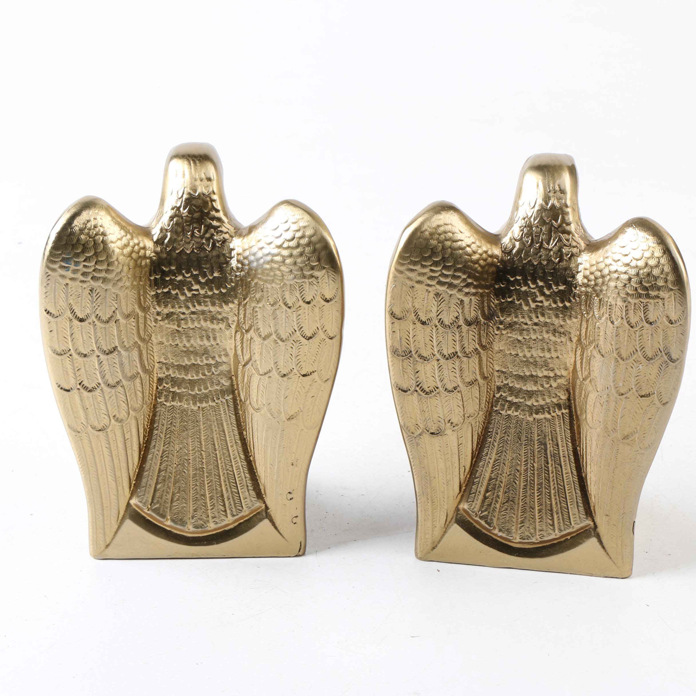 Brass Eagle Bookends