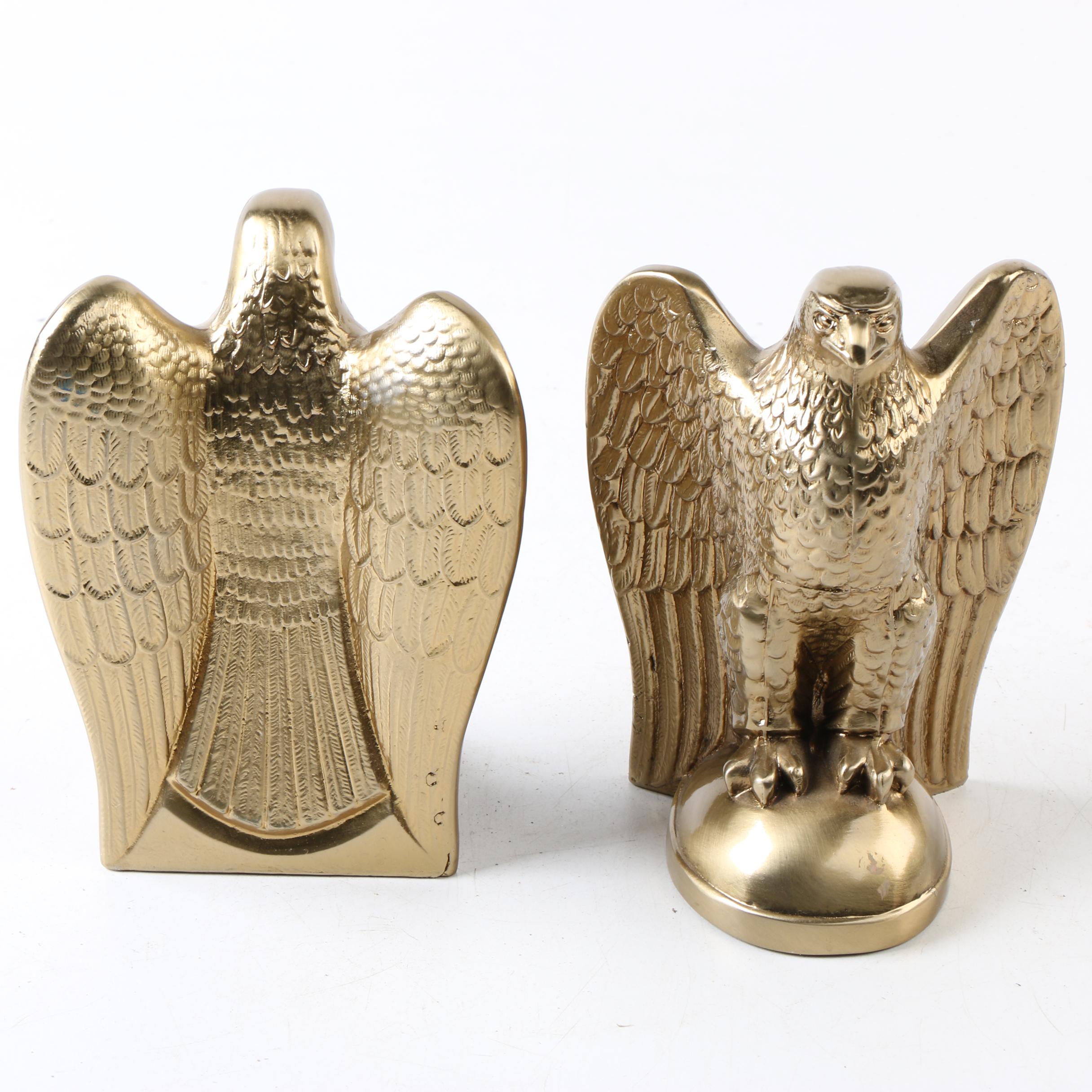 Brass Eagle Bookends