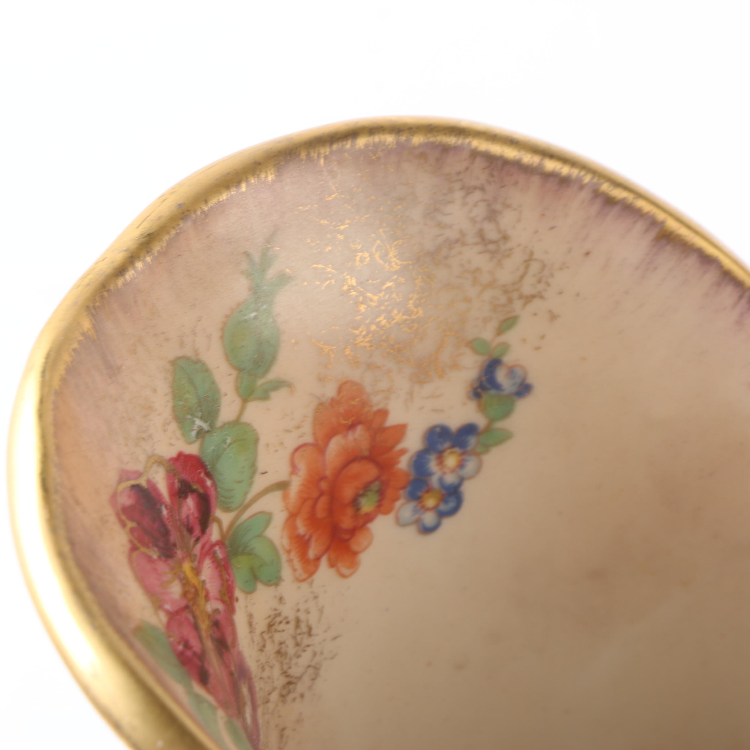 Tulip Shaped Floral Motif Ceramic Vases