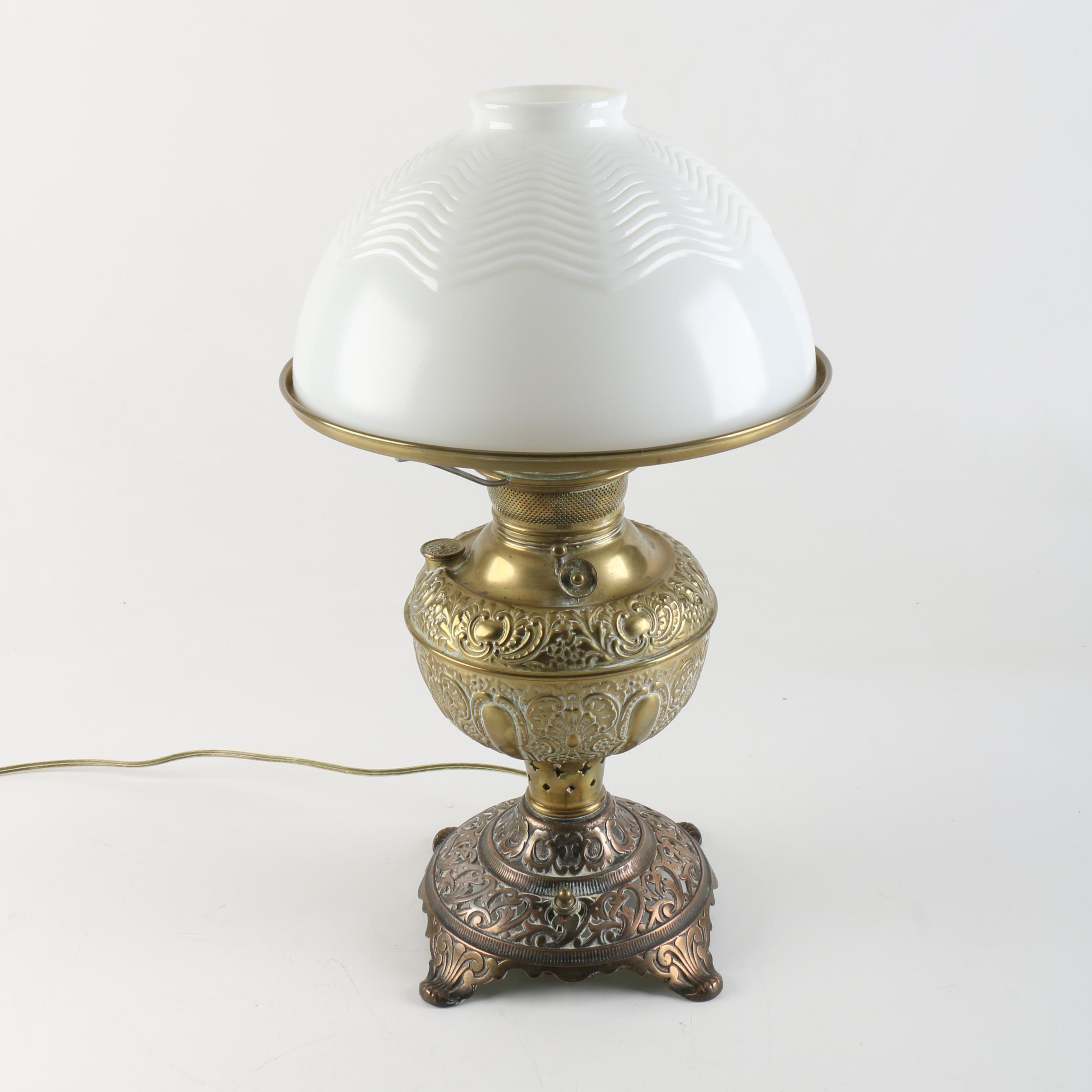 Converted Antique Kerosene Lamp