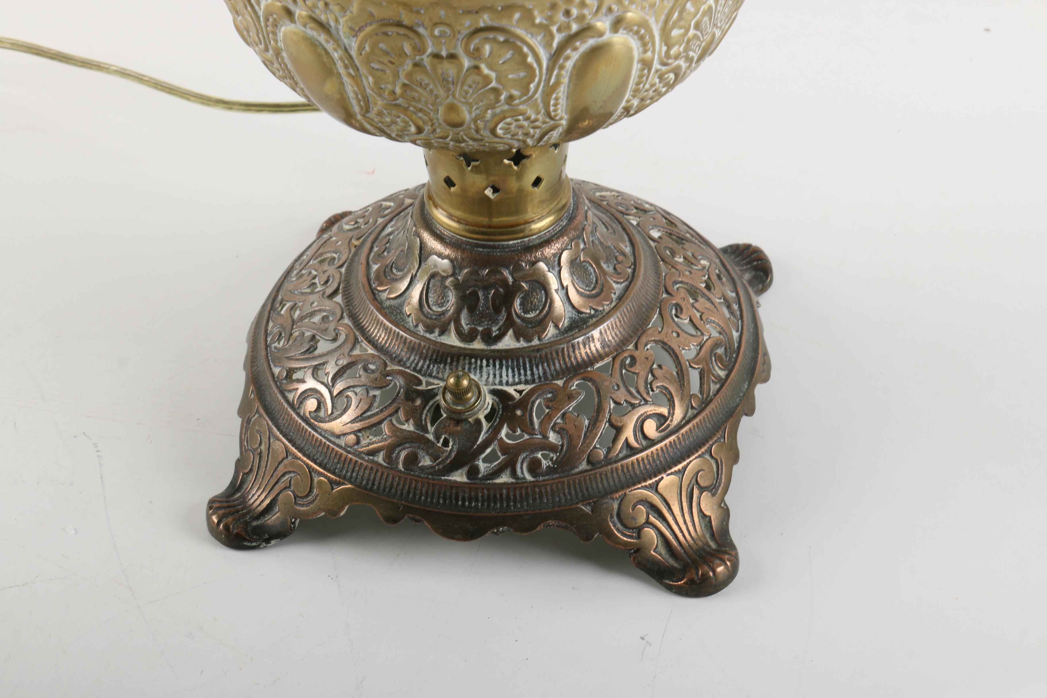 Converted Antique Kerosene Lamp