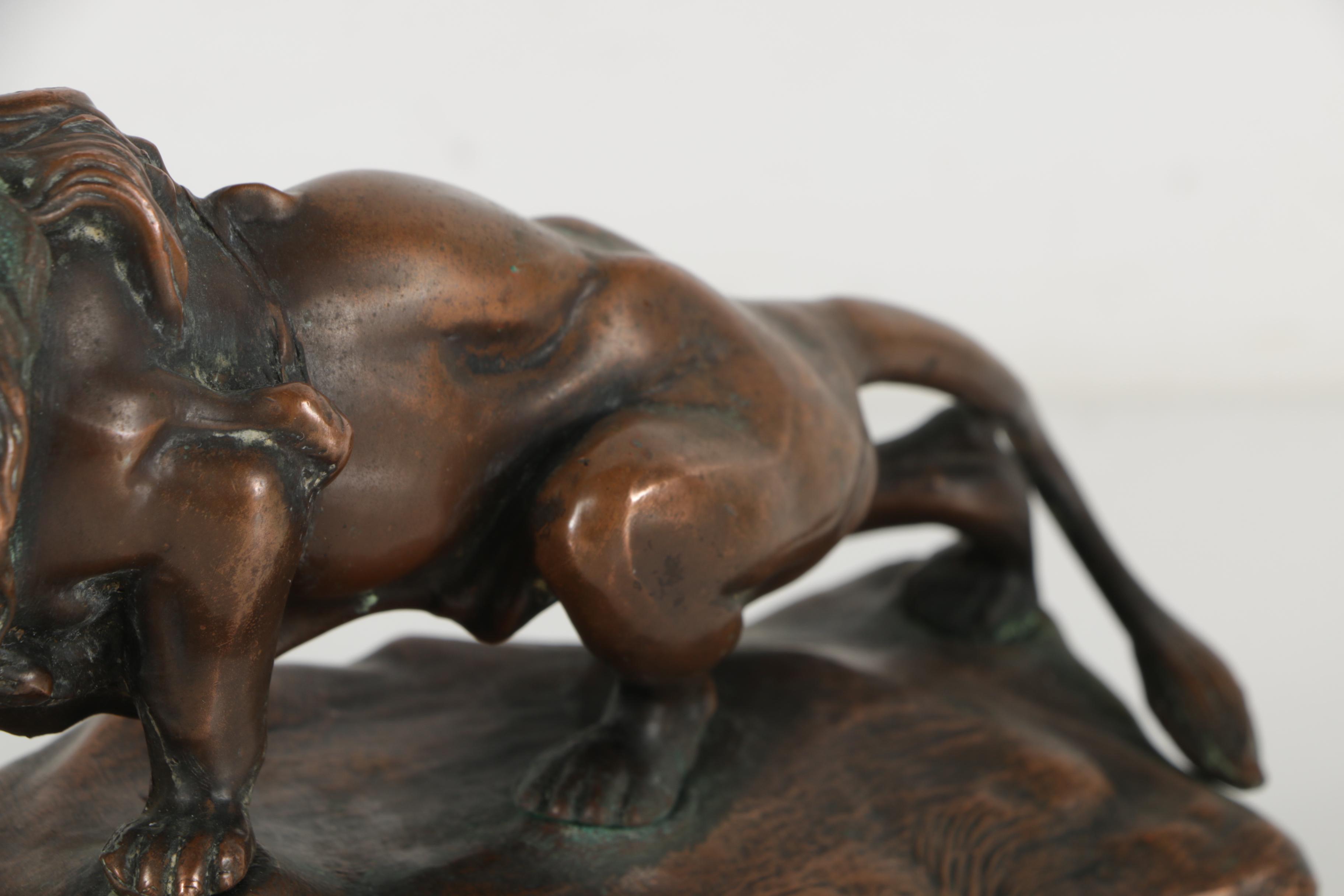 Jennings Brothers Bronze Tone Lion Bookends