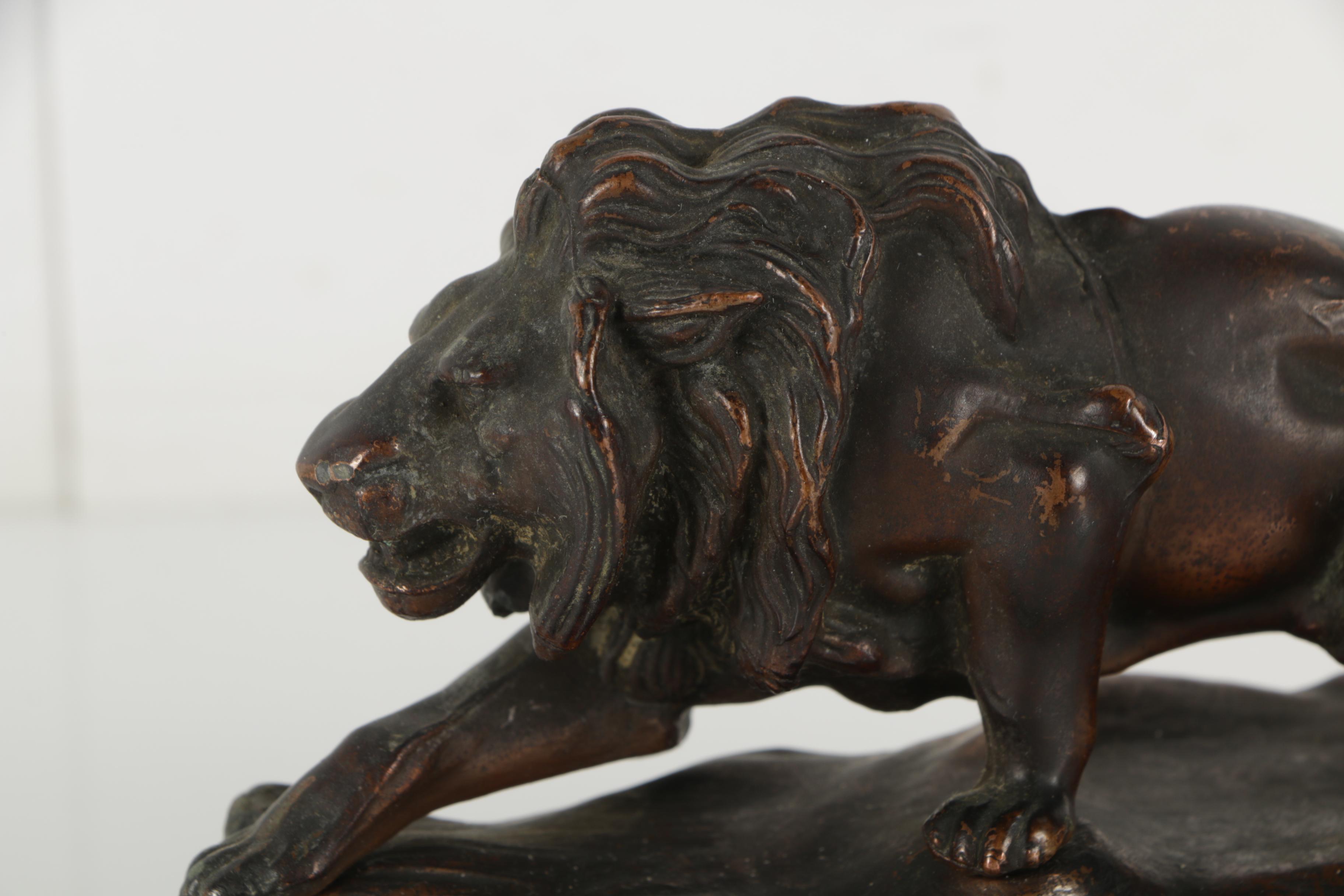 Jennings Brothers Bronze Tone Lion Bookends
