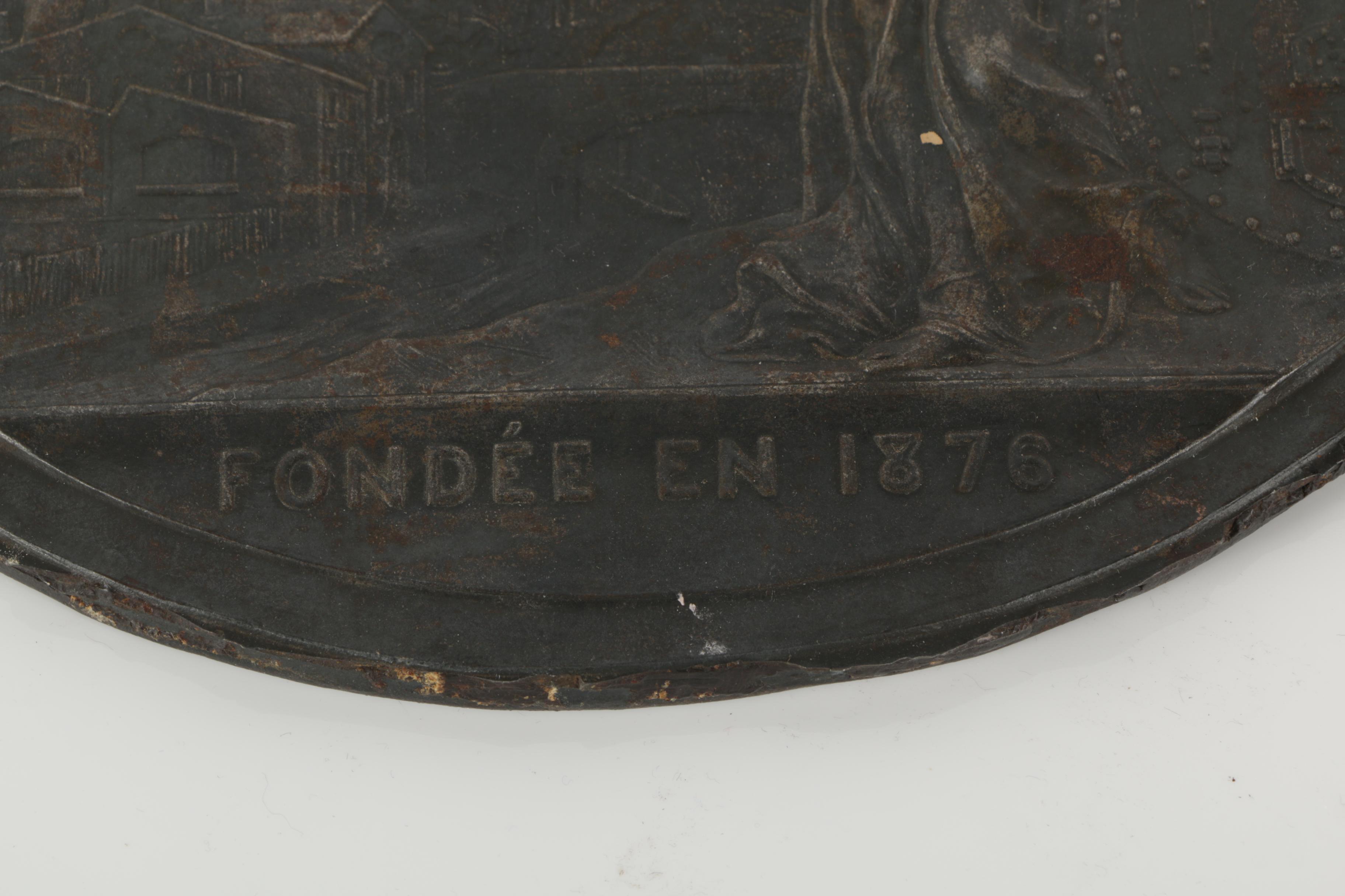 Cast Iron Relief "Association Lyonnaise Propriétaires d'Appareils a Vapeur"