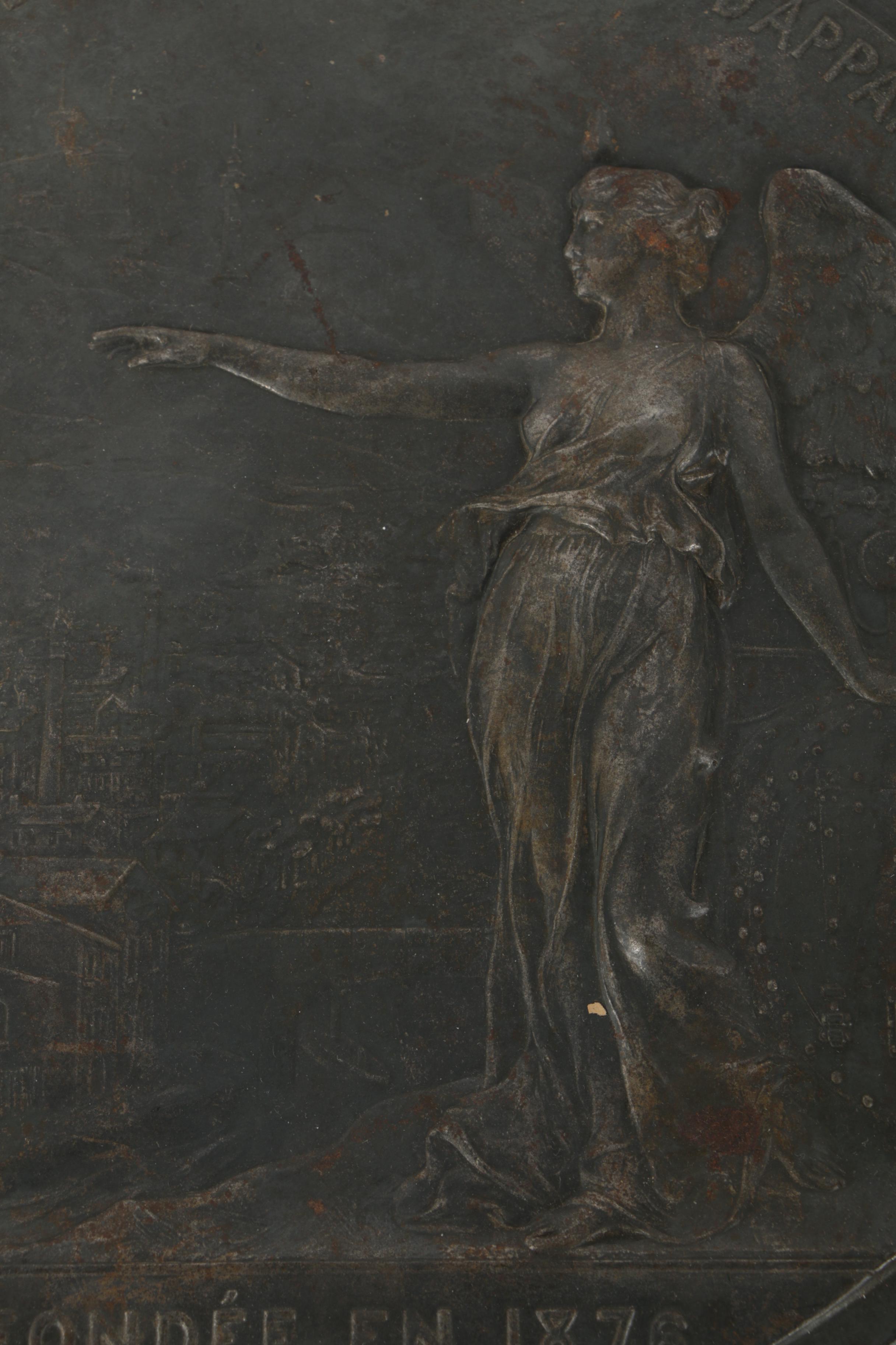 Cast Iron Relief "Association Lyonnaise Propriétaires d'Appareils a Vapeur"